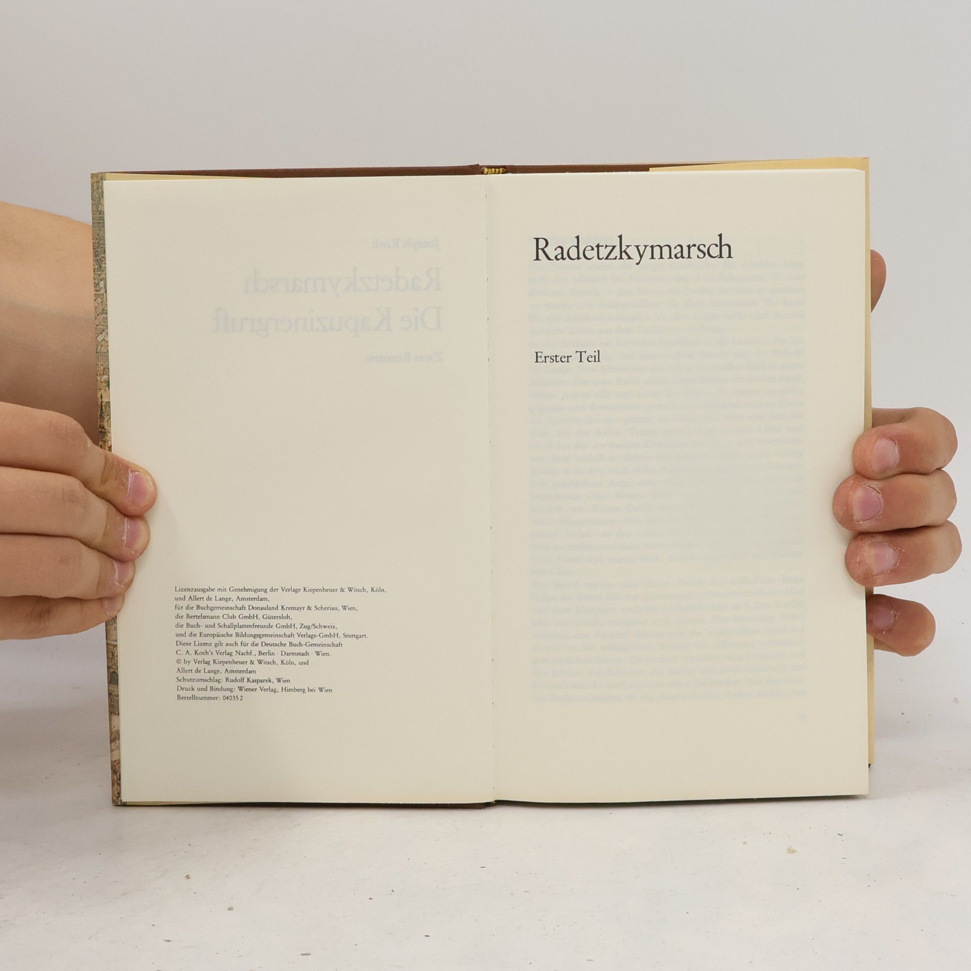 Joseph Roth Radetzkymarsch. Die Kapuzinergruft
