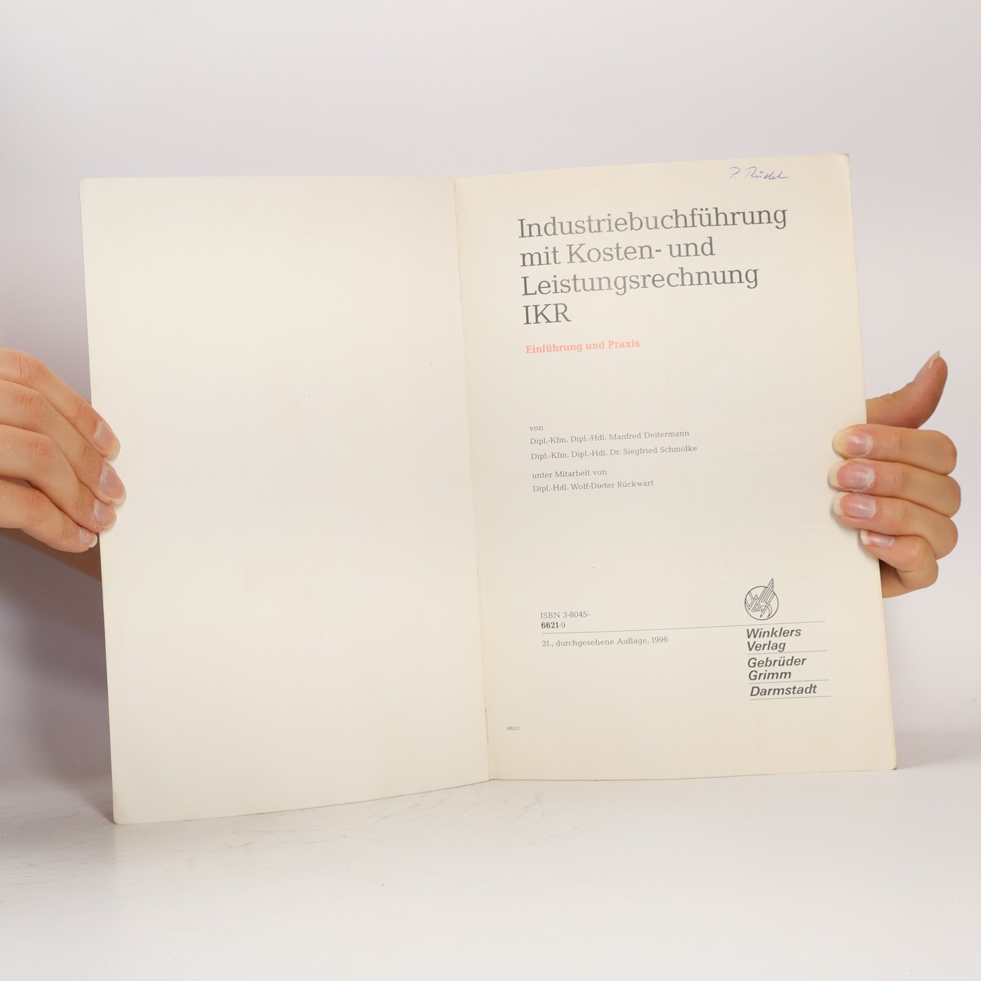 Manfred Deitermann Industriebuchführung mit Kosten- und Leistungsrechnung