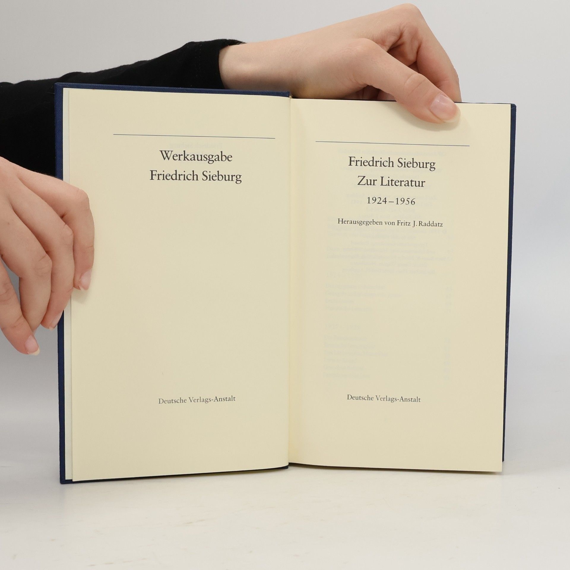 Friedrich Sieburg Zur Literatur 1957 - 1963