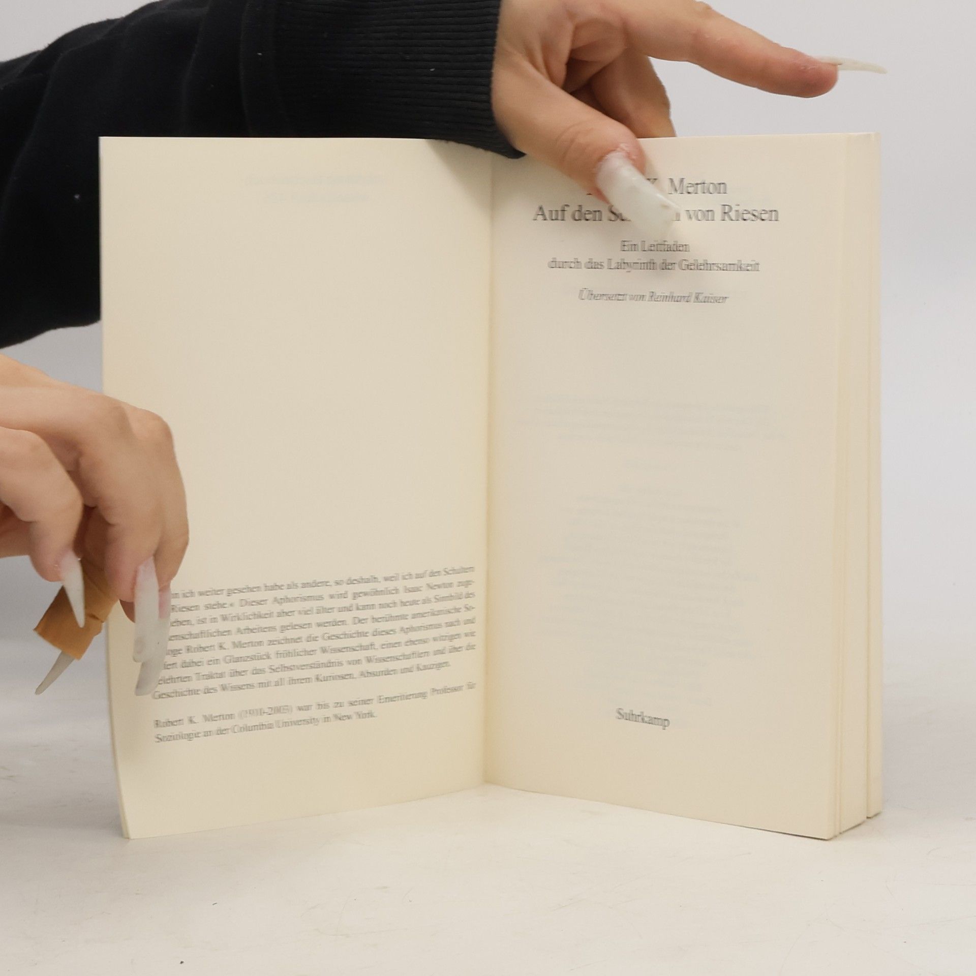 Robert King Merton Auf den Schultern von Riesen