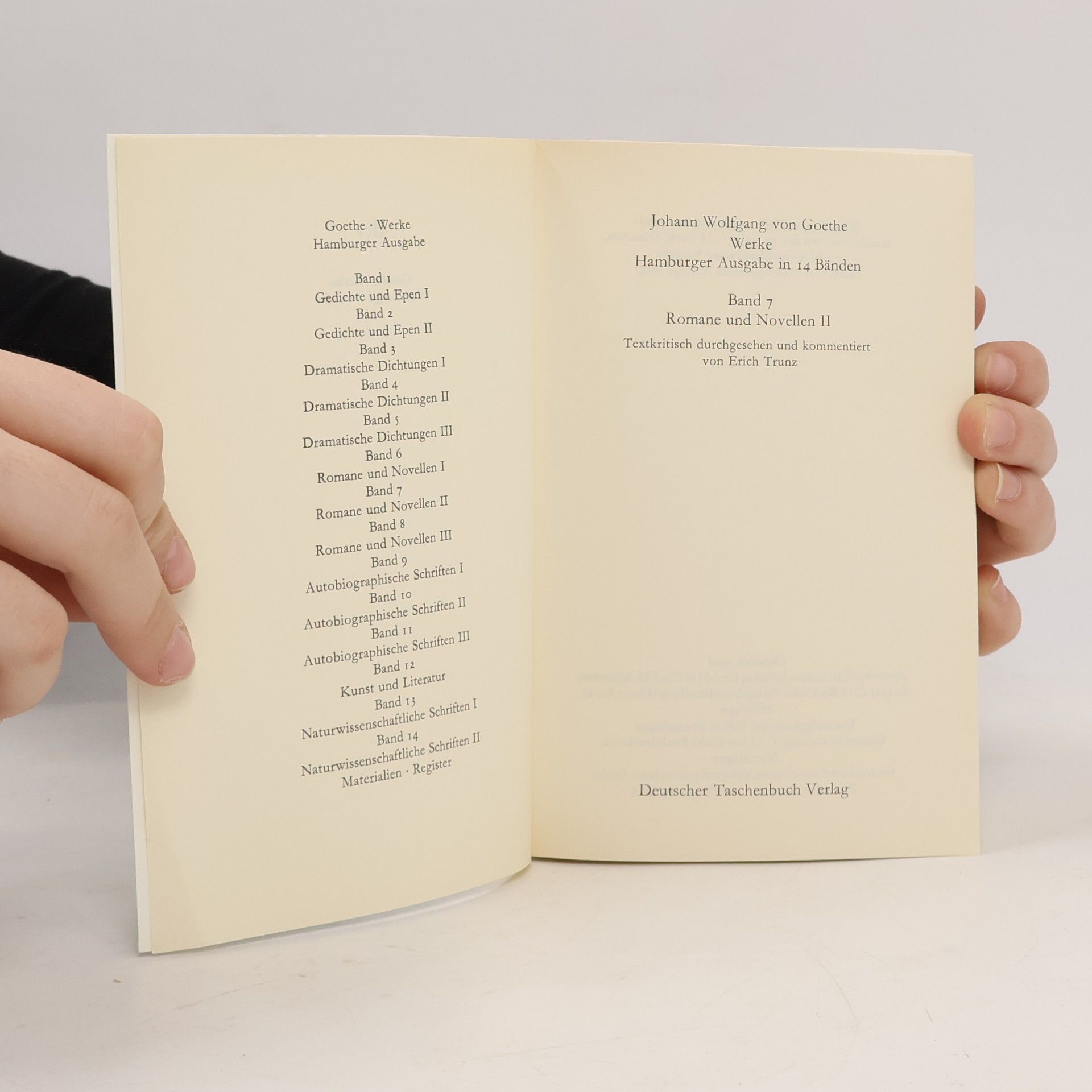 Johann Wolfgang von Goethe Werke. Band 7. Romane und Novellen II