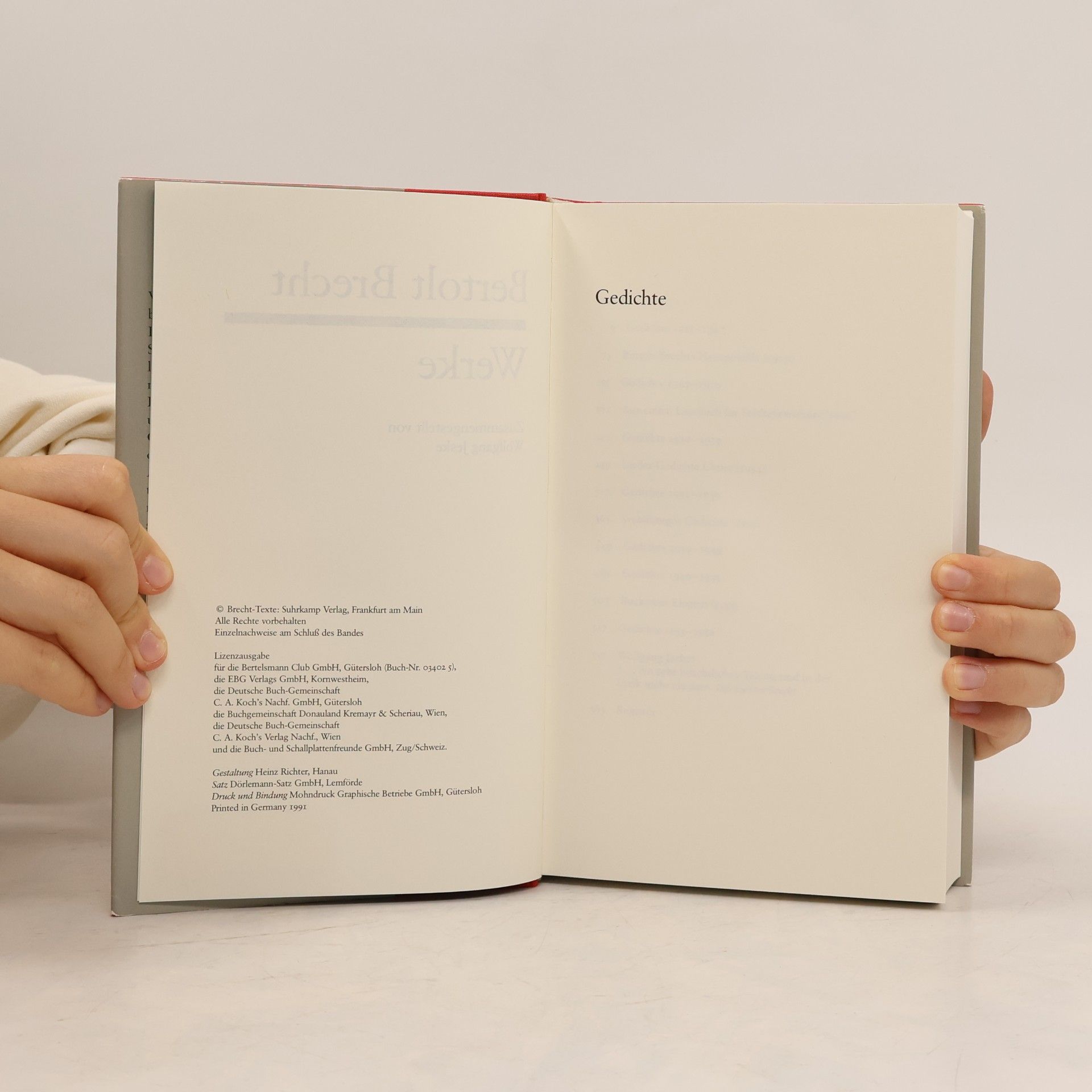 Bertolt Brecht Gedichte