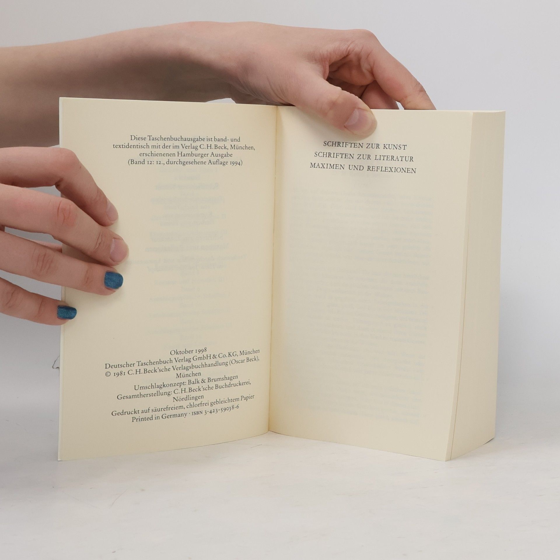 Johann Wolfgang von Goethe Werke. Band 12. Schriften zur Kunst und Literatur