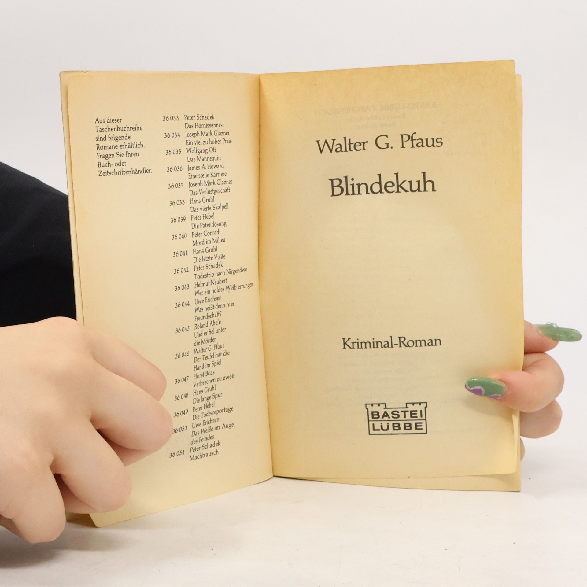Walter G. Pfaus Blindekuh