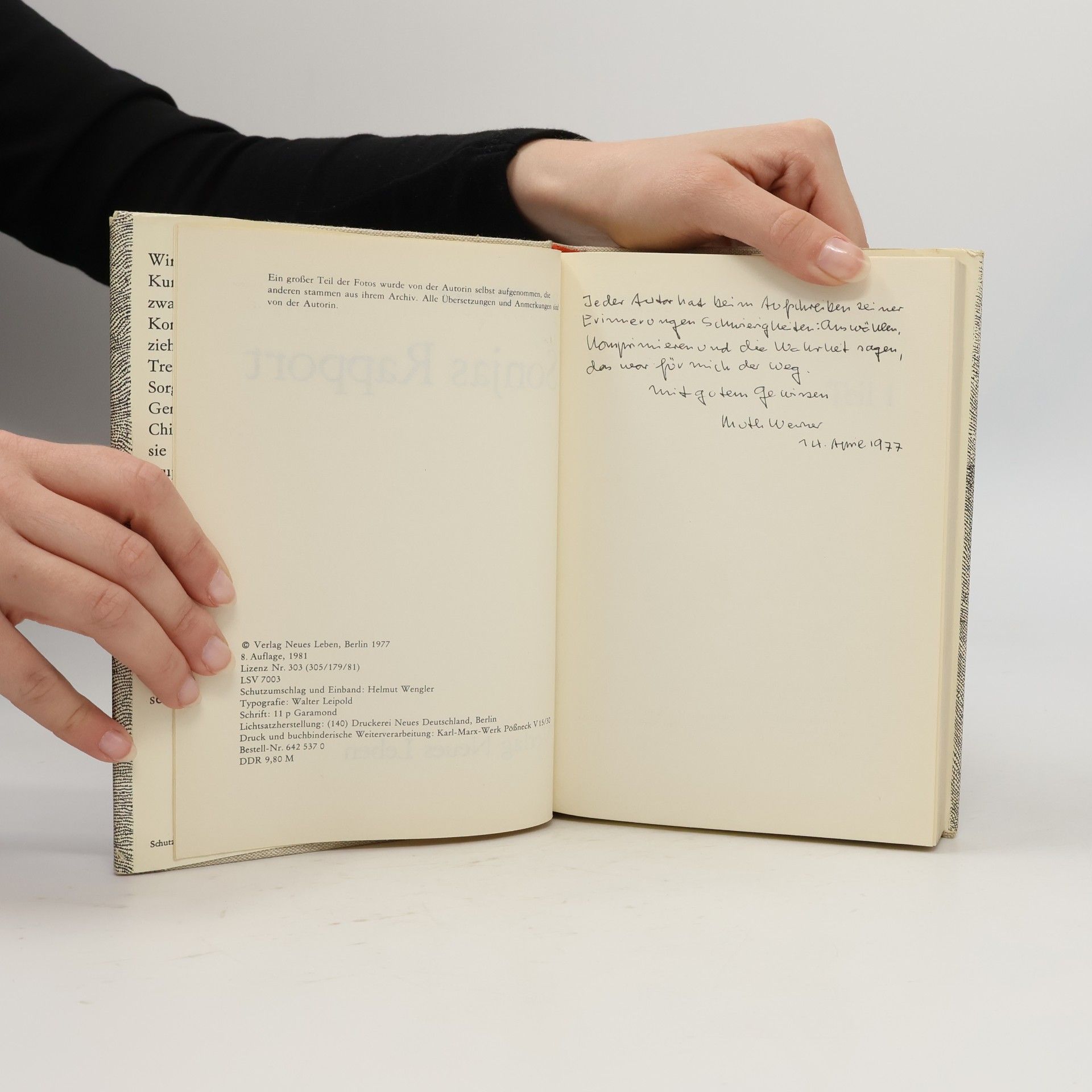Ruth Werner Sonjas Rapport
