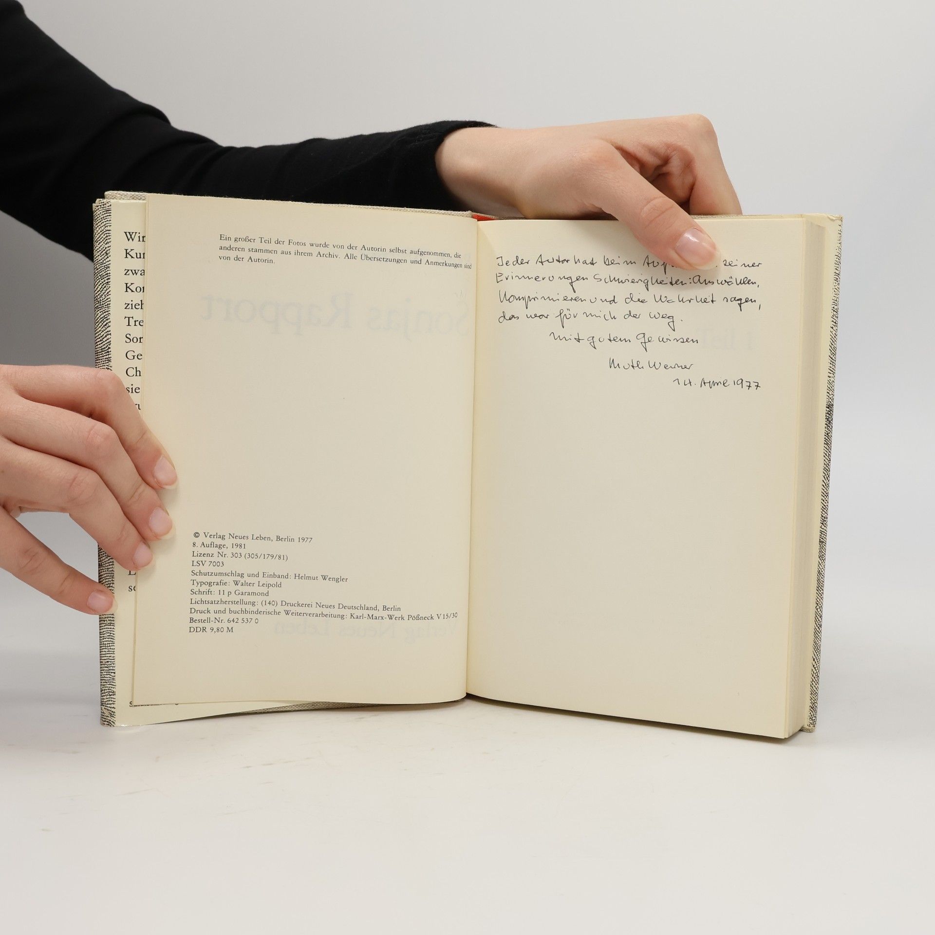 Ruth Werner Sonjas Rapport