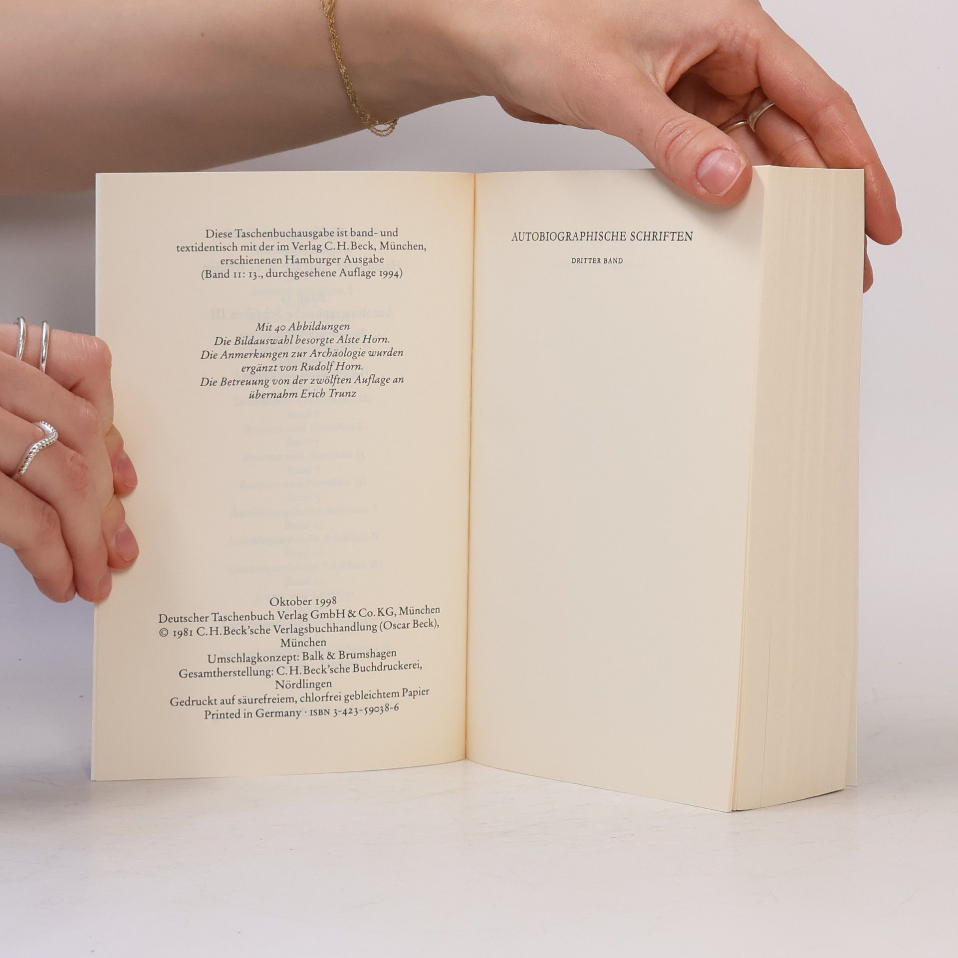 Johann Wolfgang von Goethe Werke. Band 11. Autobiographische Schriften III.