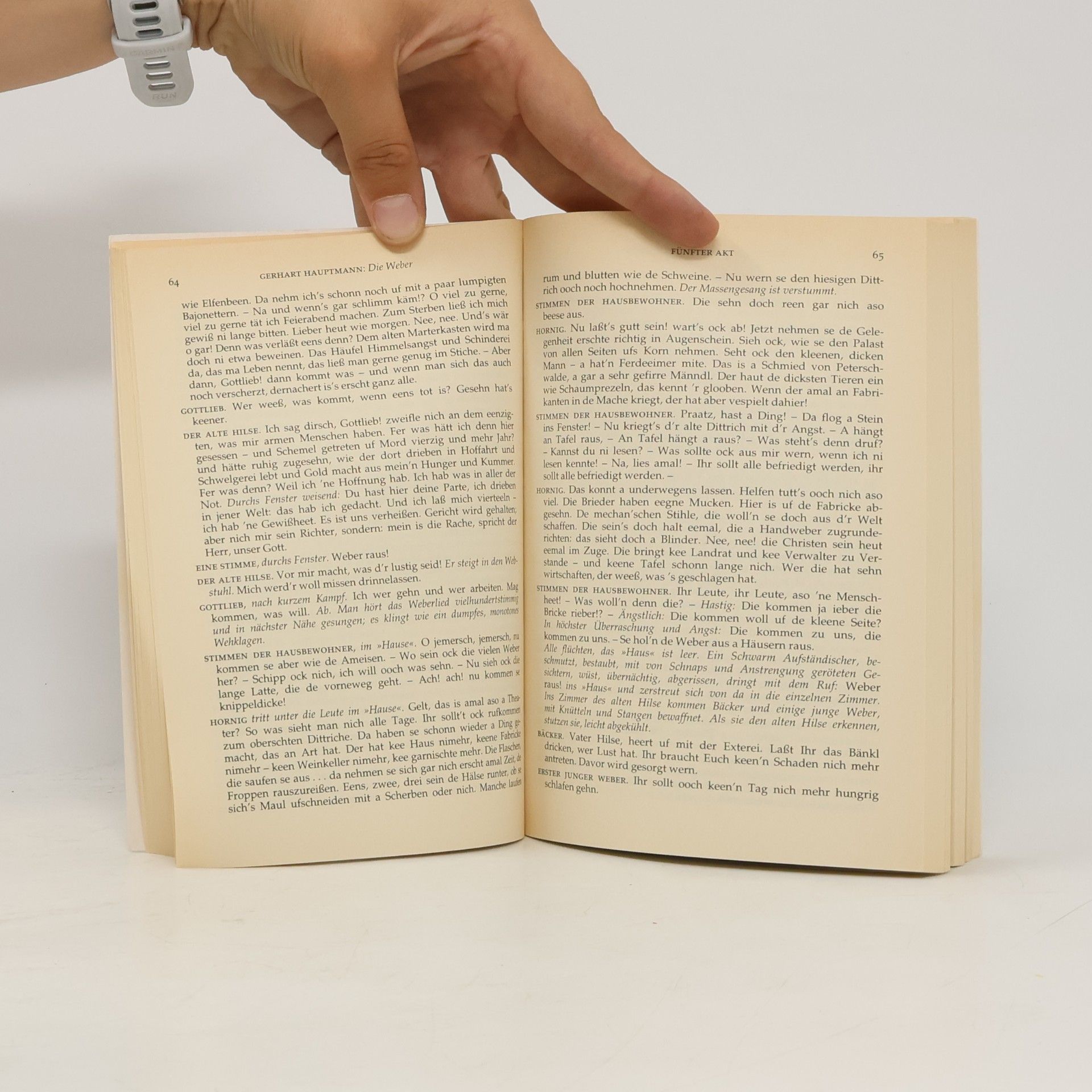 Hans Schwab Felisch Gerhart Hauptmann, Die Weber