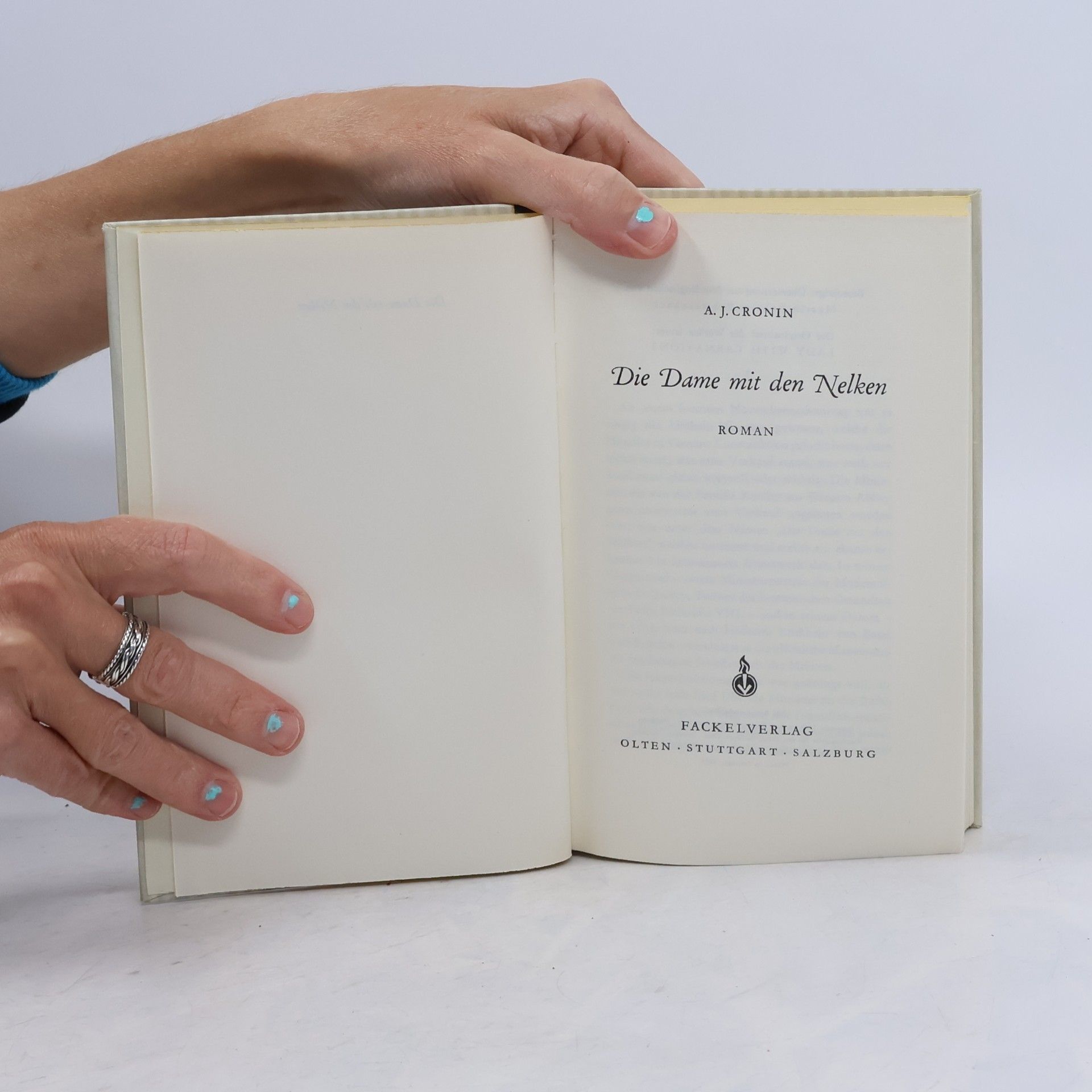 A. J. Cronin Die Dame mit den Nelken