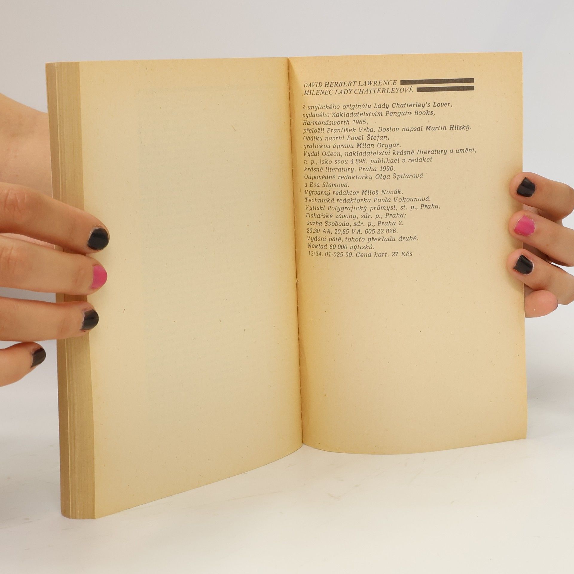 David Herbert Lawrence Milenec lady Chatterleyové