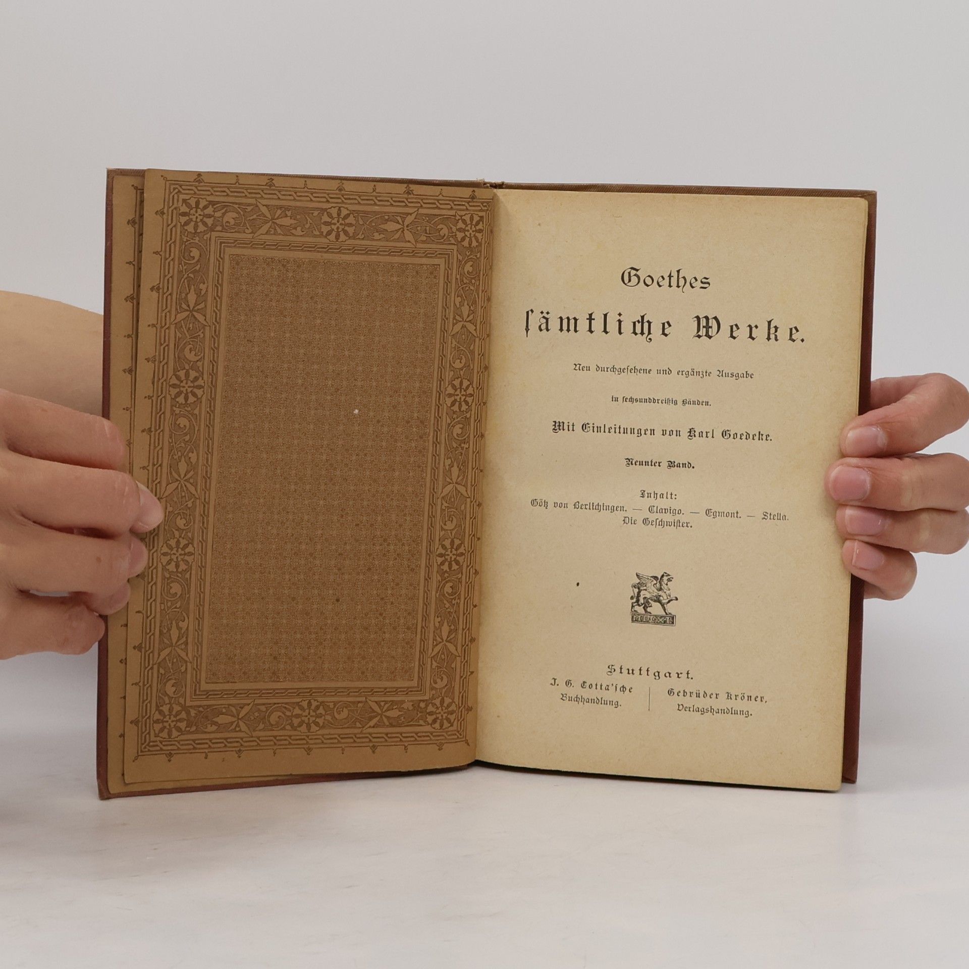 Johann Wolfgang von Goethe Goethes sämtliche Werke 9
