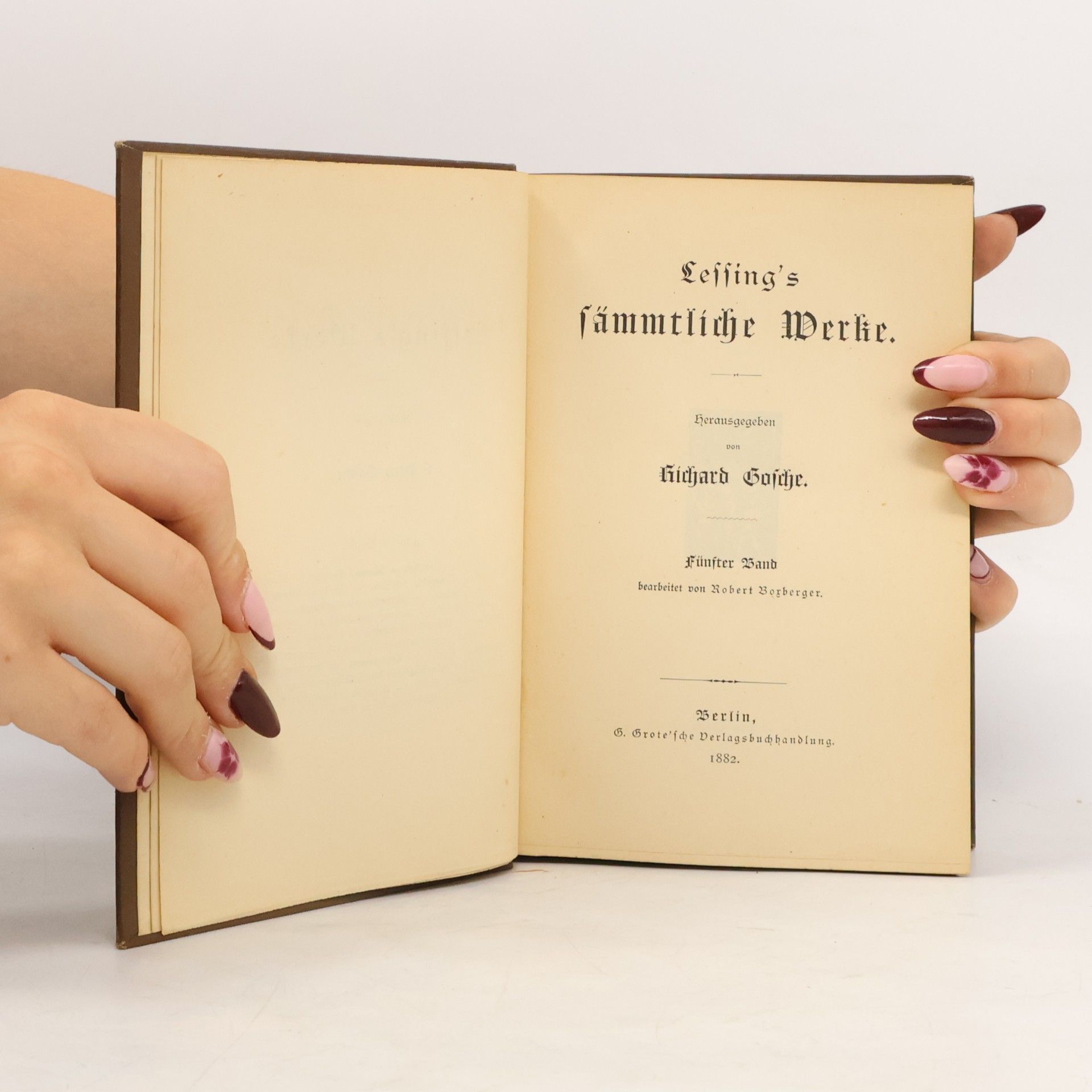 Gotthold Ephraim Lessing Lessing's Sammtliche Werke Band 5