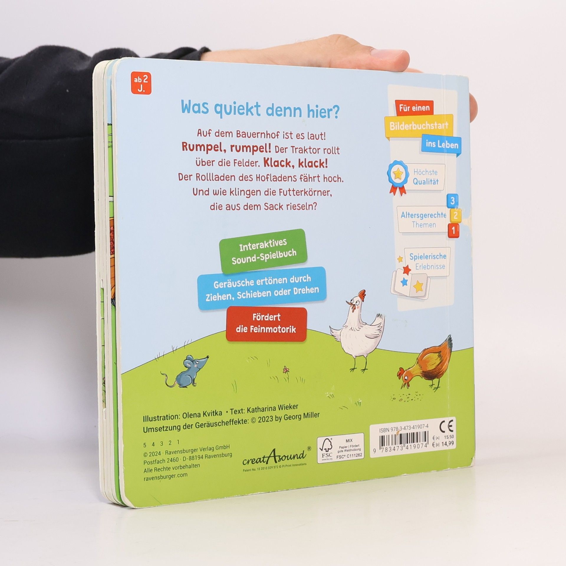 Katharina Wieker Spielen, Hören, Staunen: Bauernhof. Ein Sound-Spielbuch ohne Batterie und Elektronik