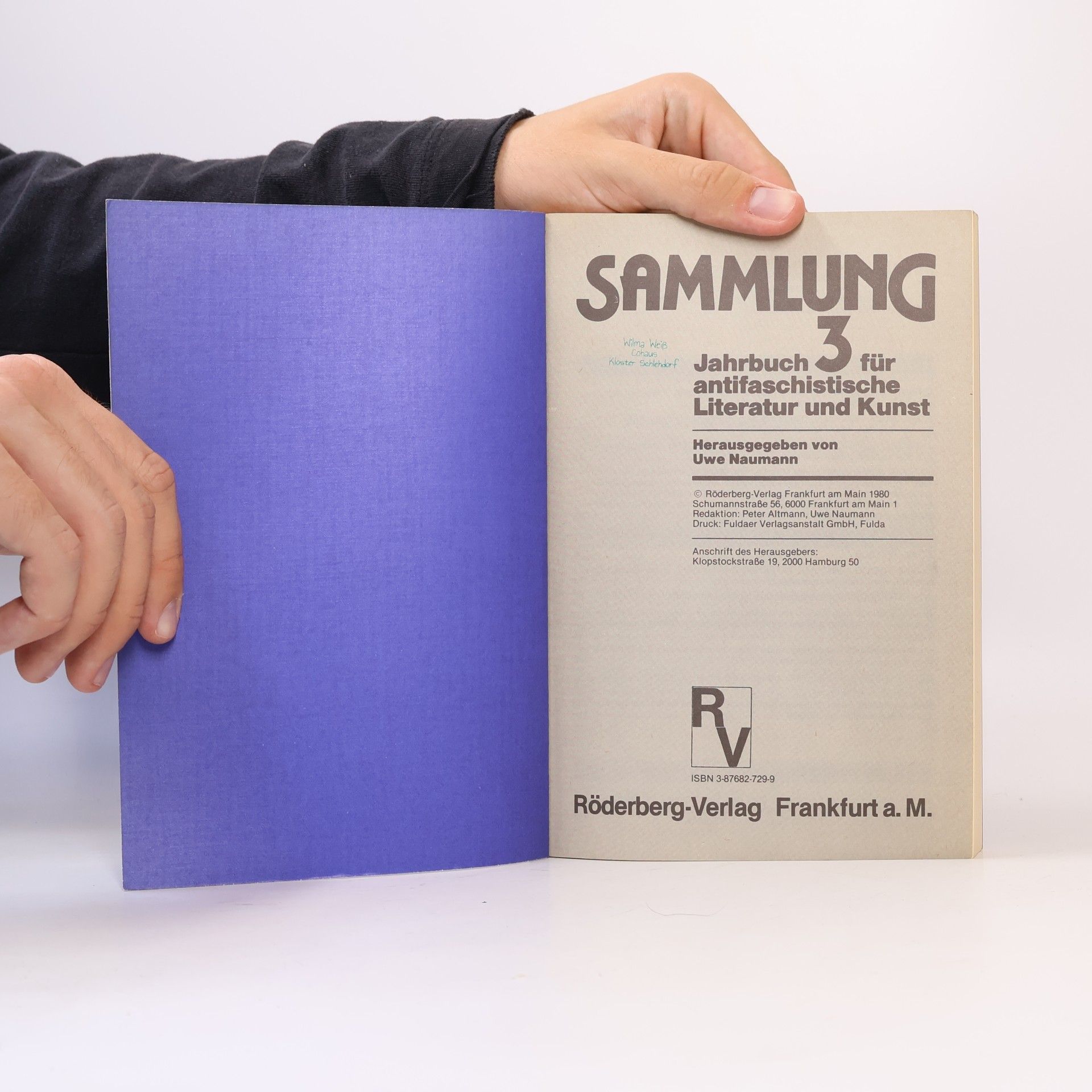 Uwe Naumann Sammlung 3. Jahrbuch für antifaschistische Literatur und Kunst