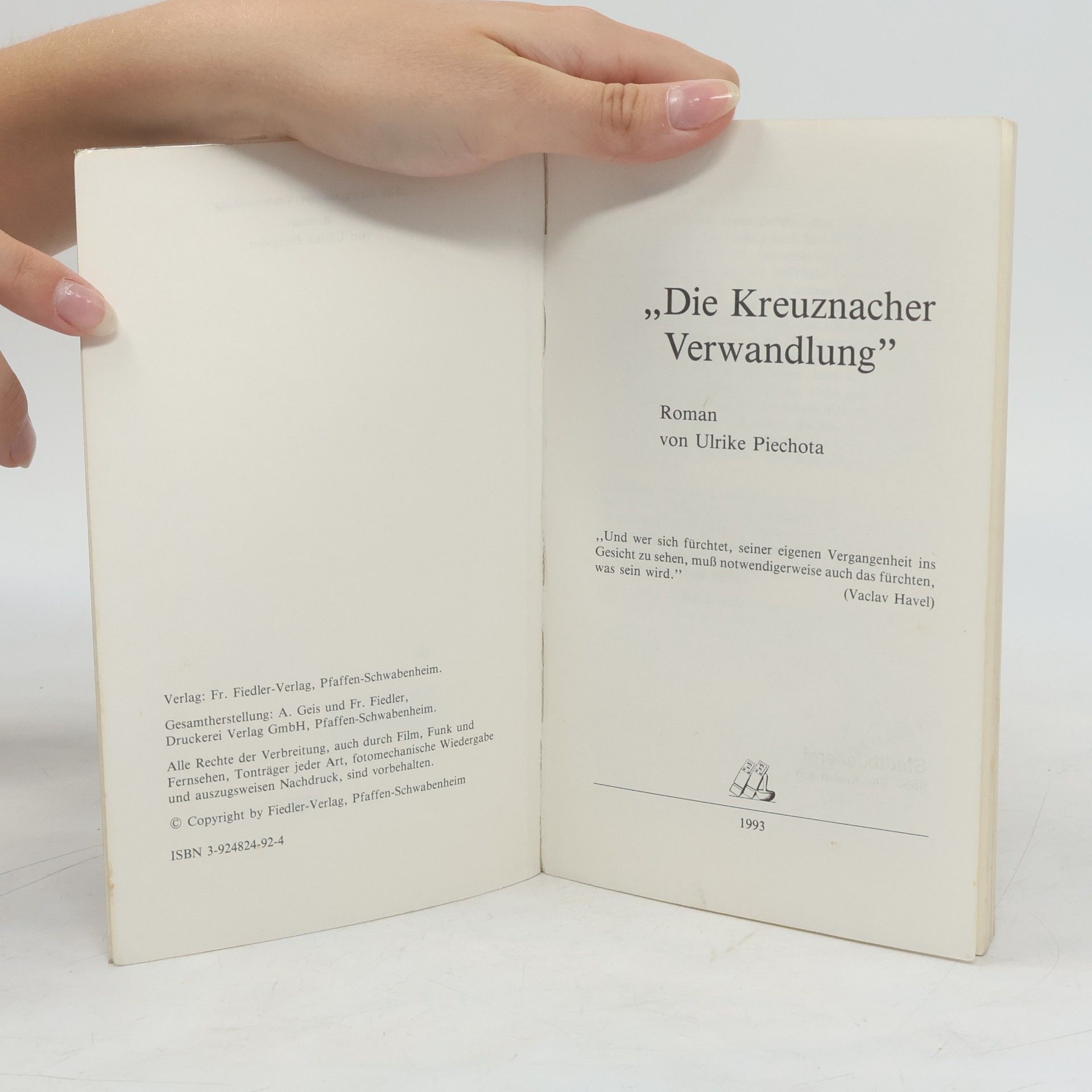 Ulrike Piechota Die Kreuznacher Verwandlung. Roman