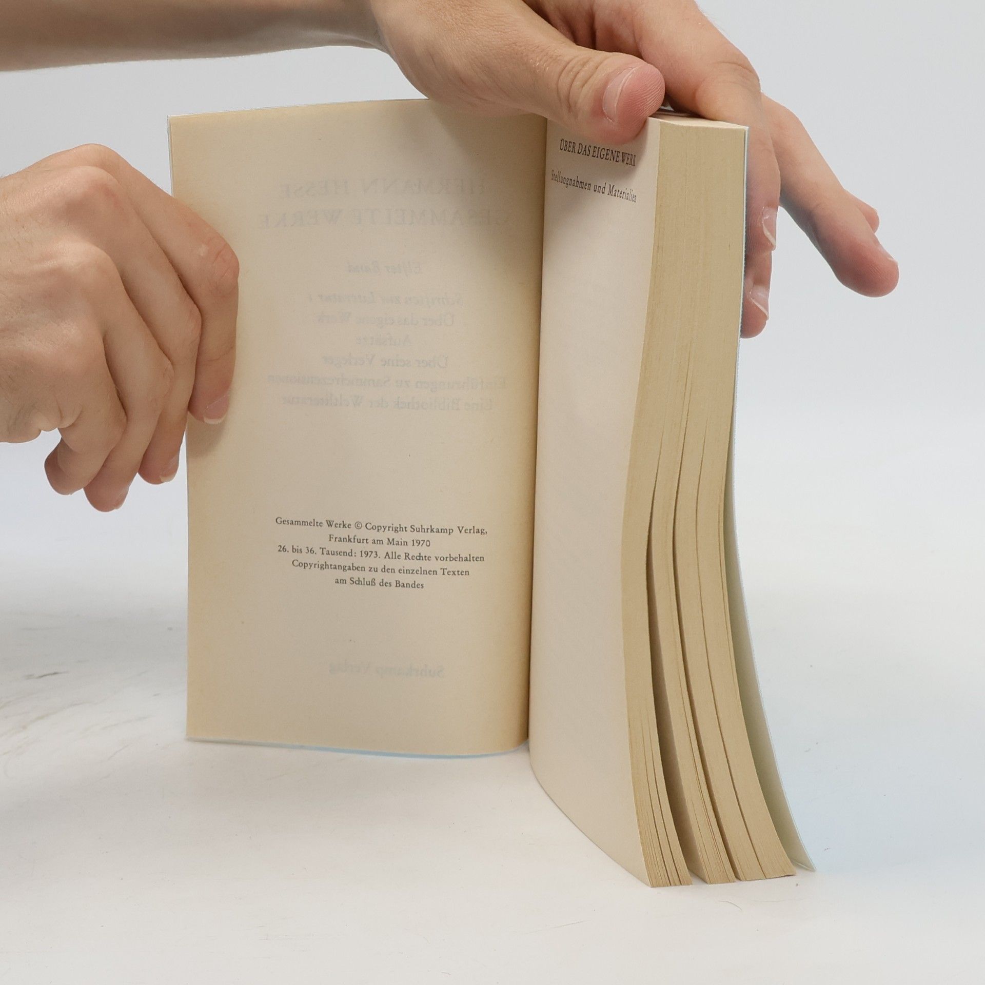 Hermann Hesse Gesammelte Werke II. Schriften zut Literatur I.