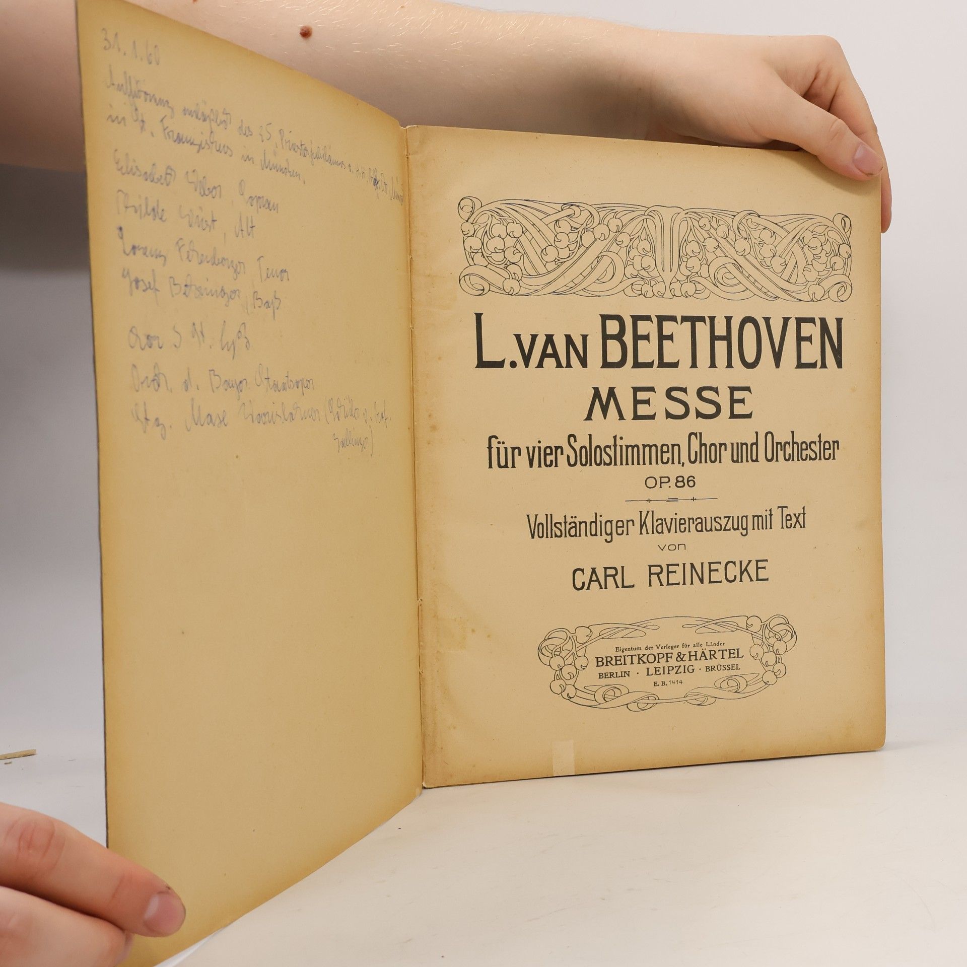 Carl Reinecke Beethoven Messe Op. 86
