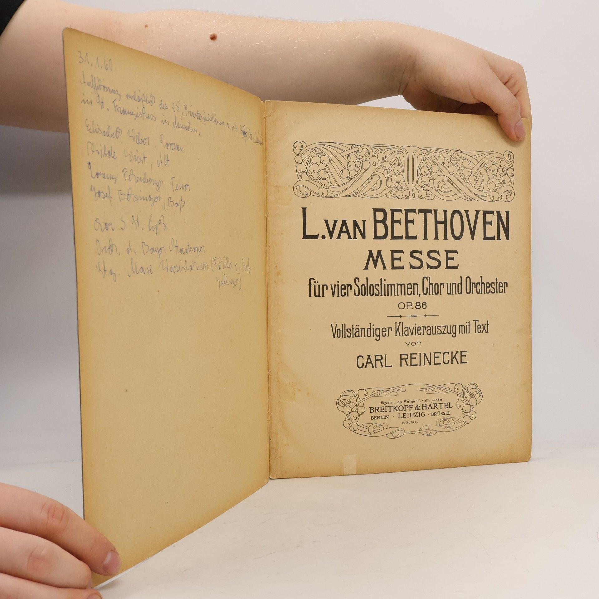 Carl Reinecke Beethoven Messe Op. 86