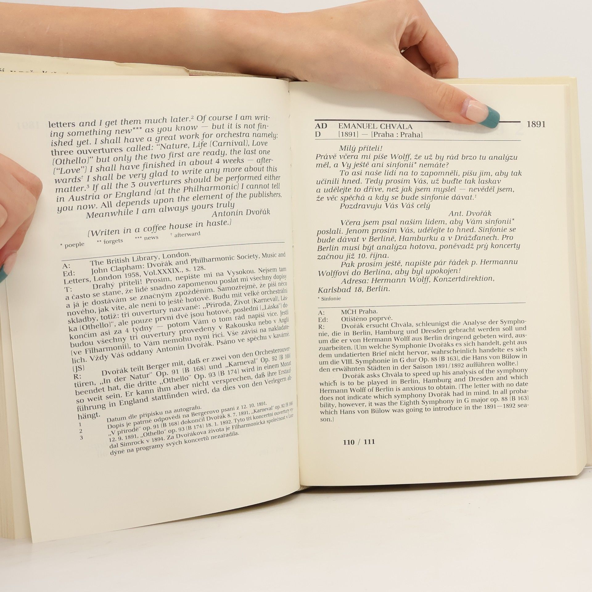 Autorenkollektiv Antonín Dvořák 3. Korespondce a dokumenty