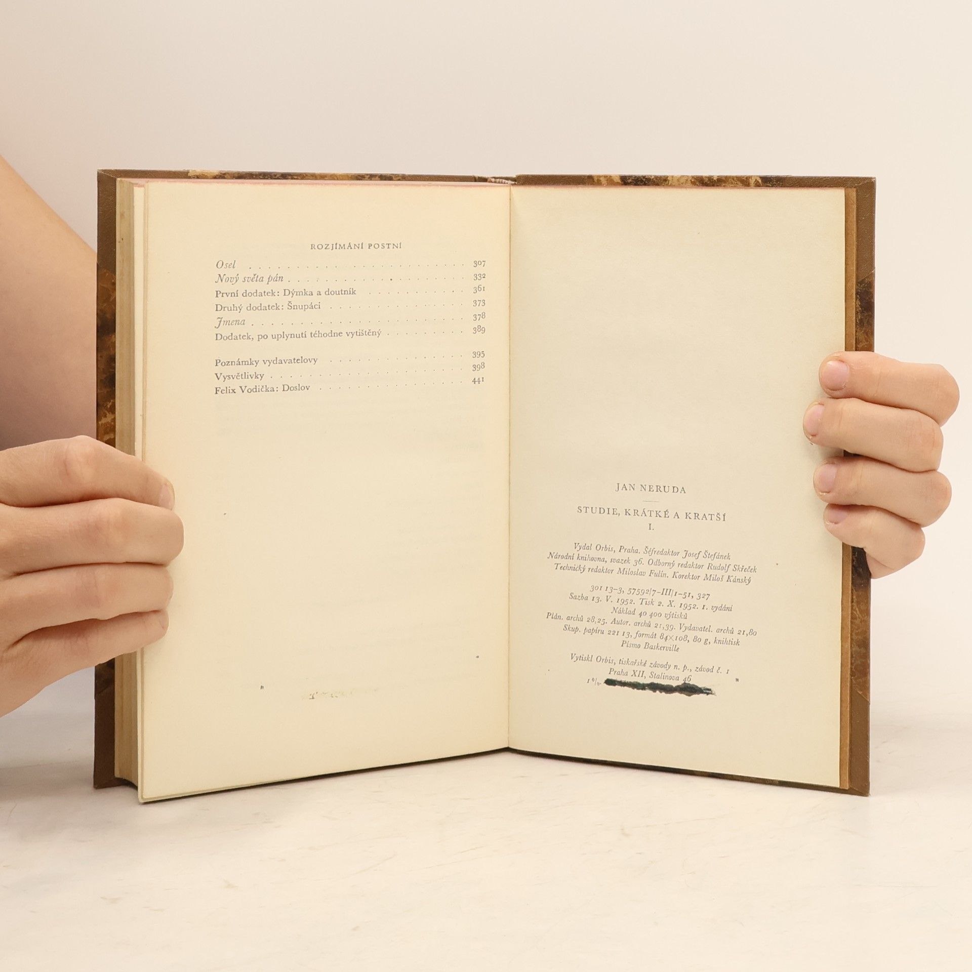 Jan Neruda Studie krátké a kratší I.