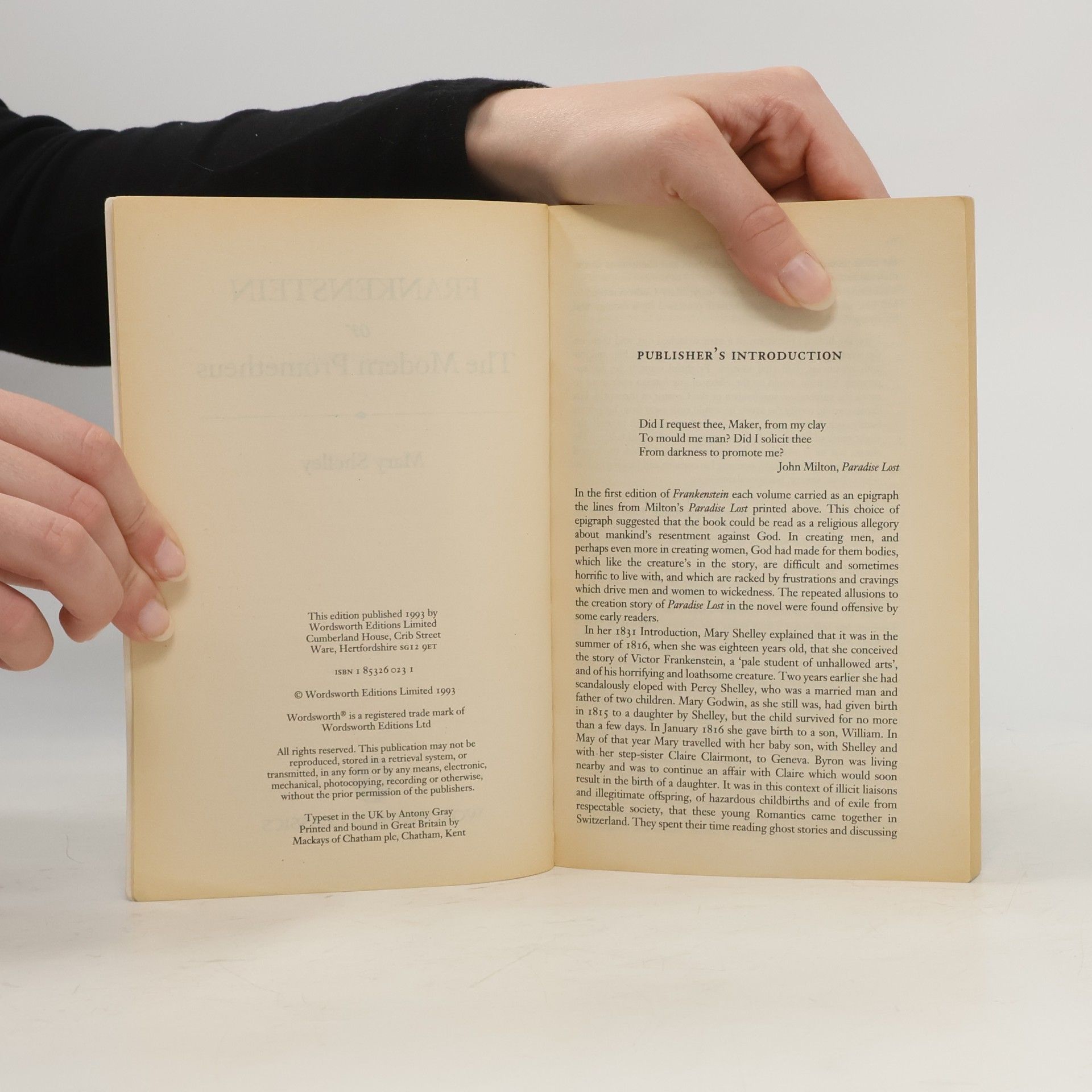 Mary Shelley Frankenstein