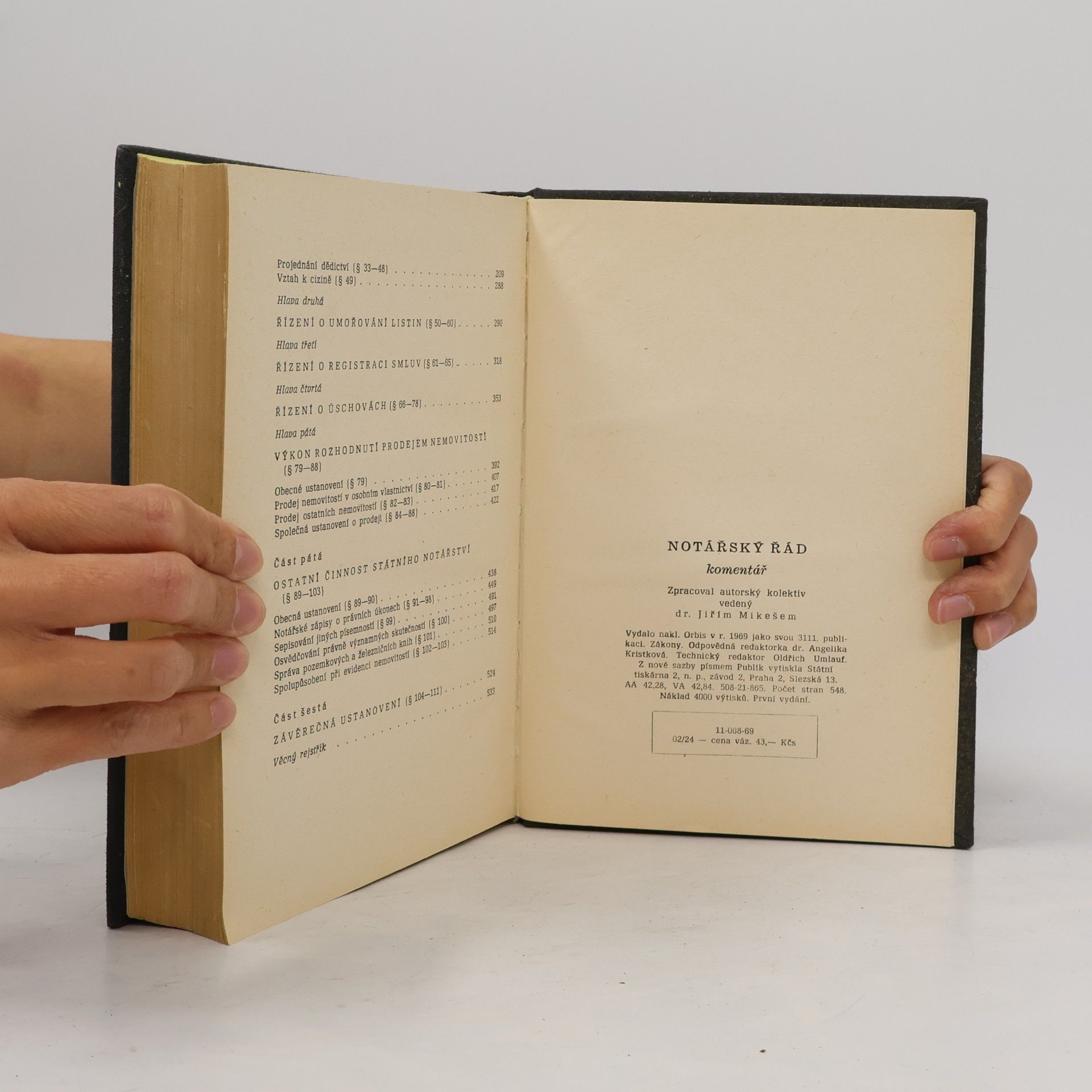 Various authors Notářský řád. Komentář