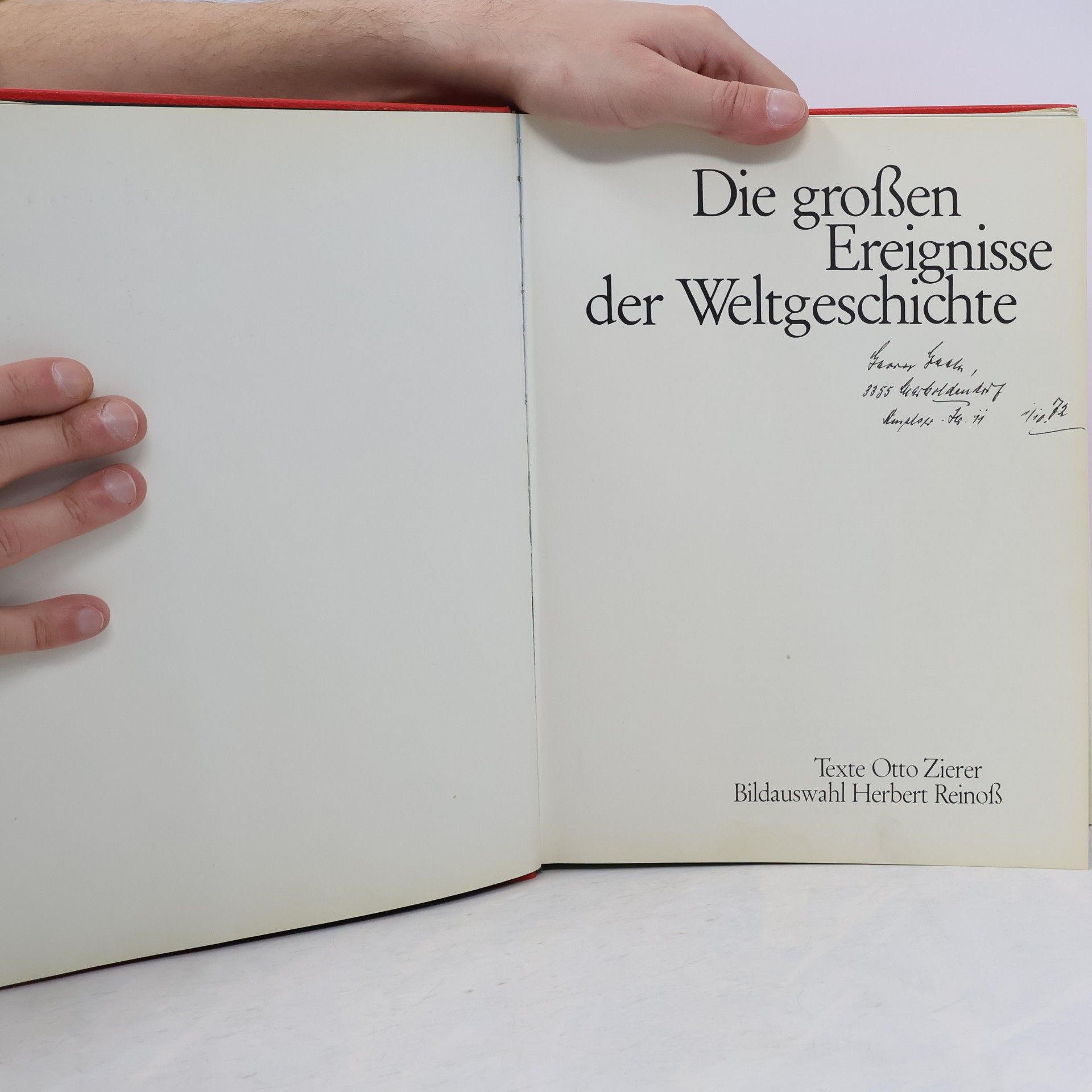 Otto Zierer Die großen Ereignisse der Weltgeschichte