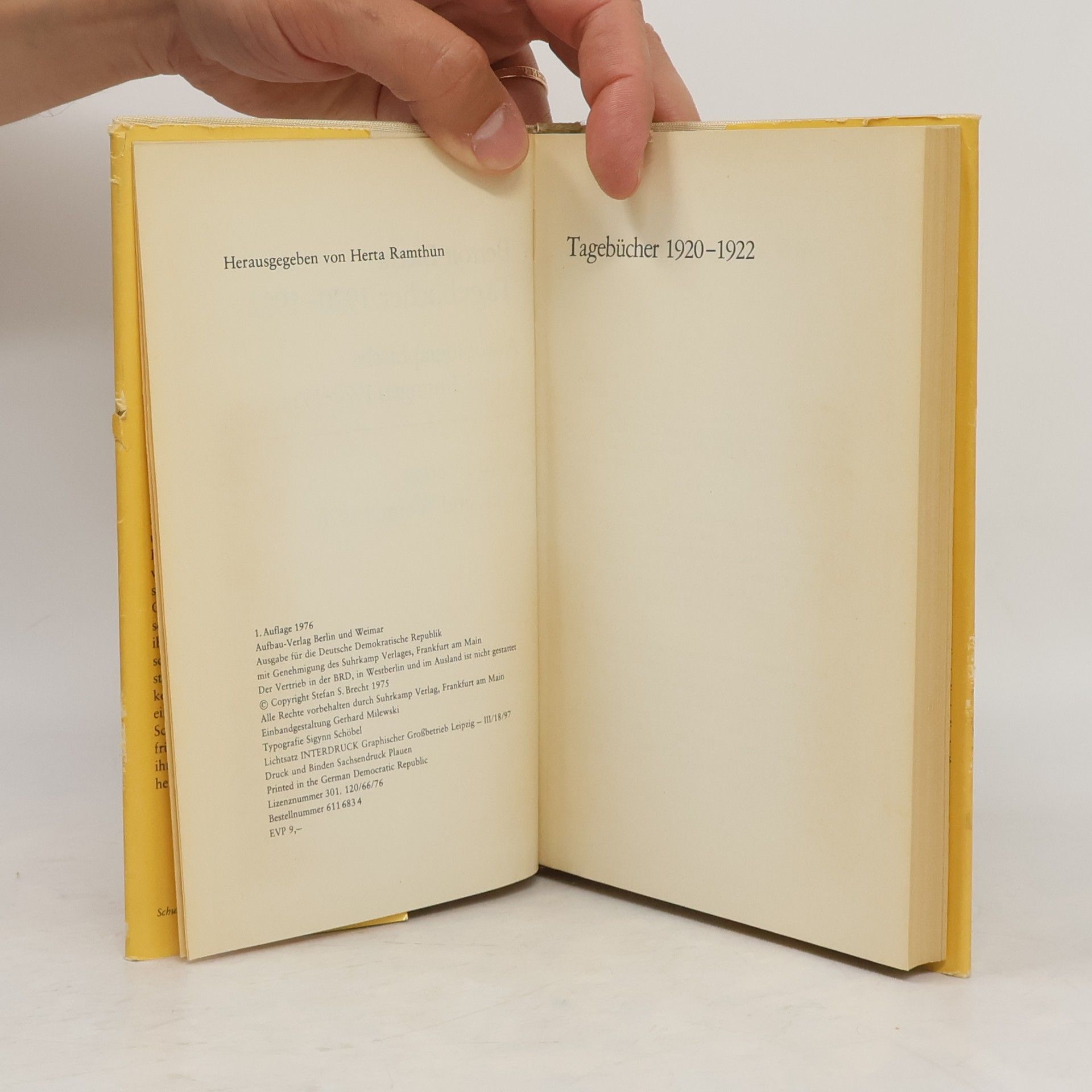 Bertolt Brecht Tagebücher 1920-1922