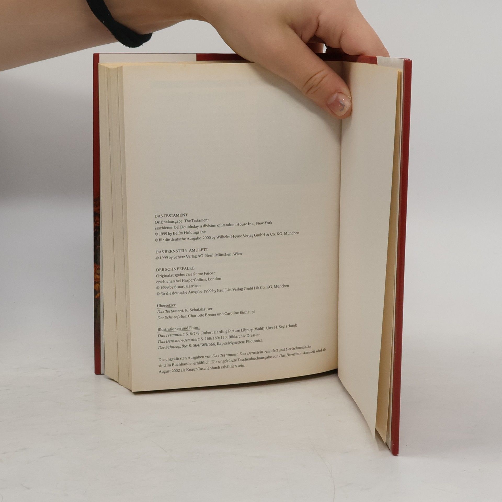 John Grisham Reader's Digest Auswahlbücher. Das Testament. Das Bernstein-Amulett. Der Schneefalke