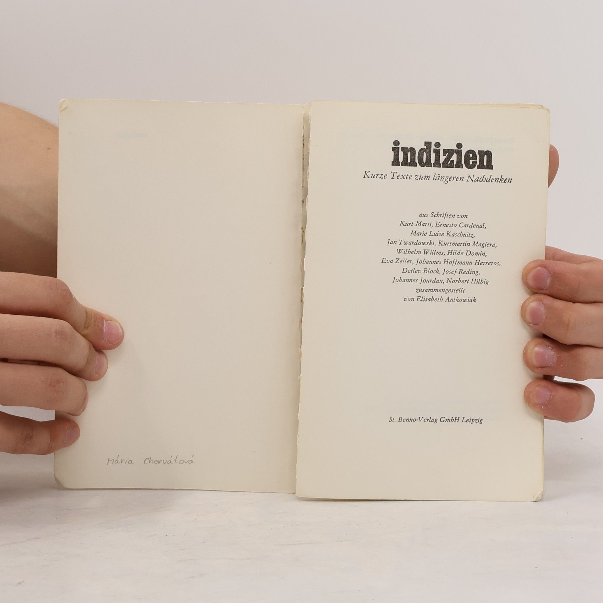 AA.VV. Indizien. Kurze Texte zum längeren Nachdenken