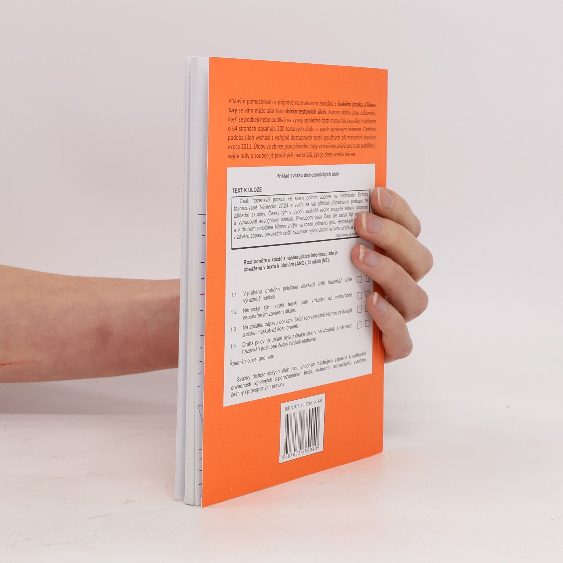František Brož Český jazyk a literatura: Sbírka testových úloh k maturitní zkoušce