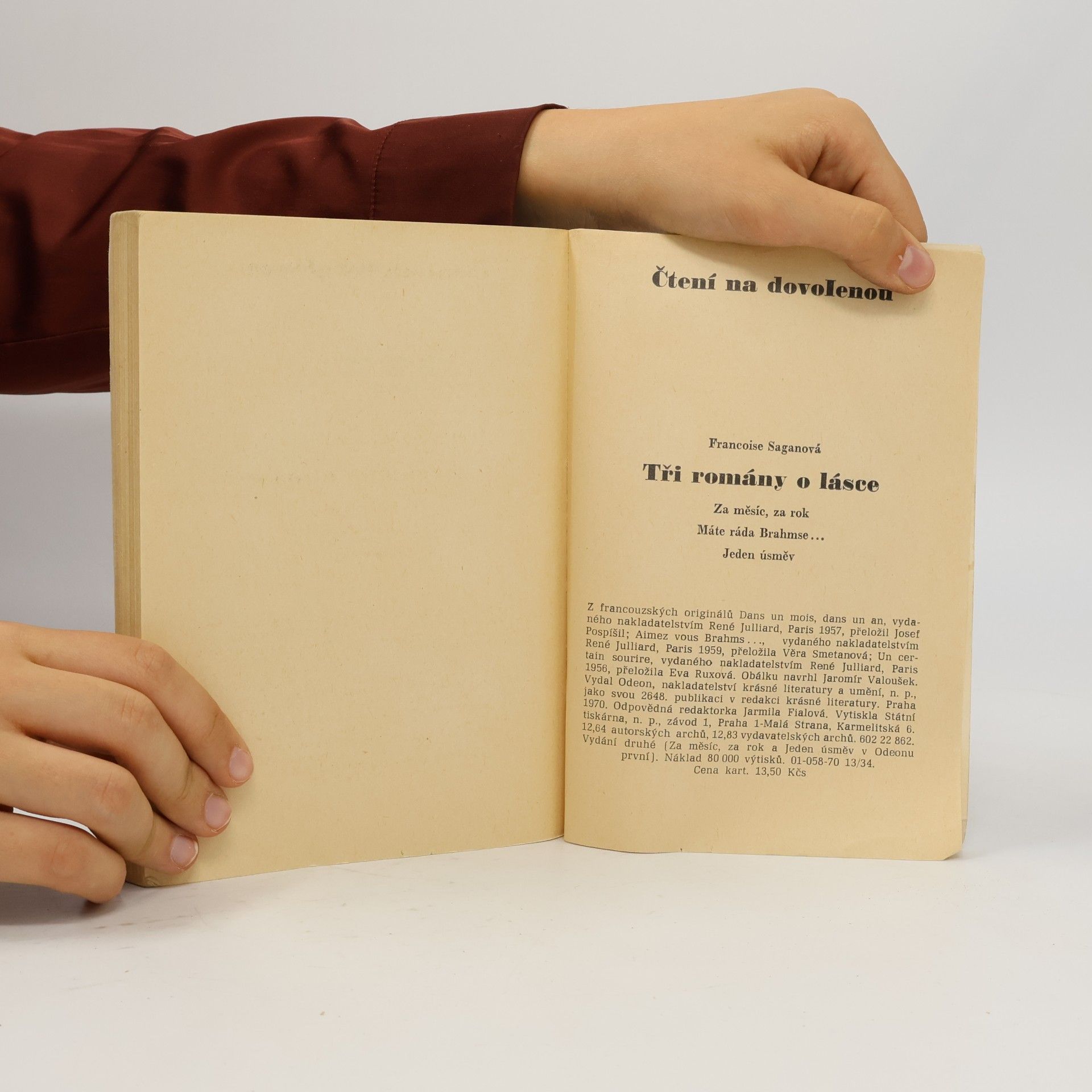 Françoise Sagan Tři romány o lásce