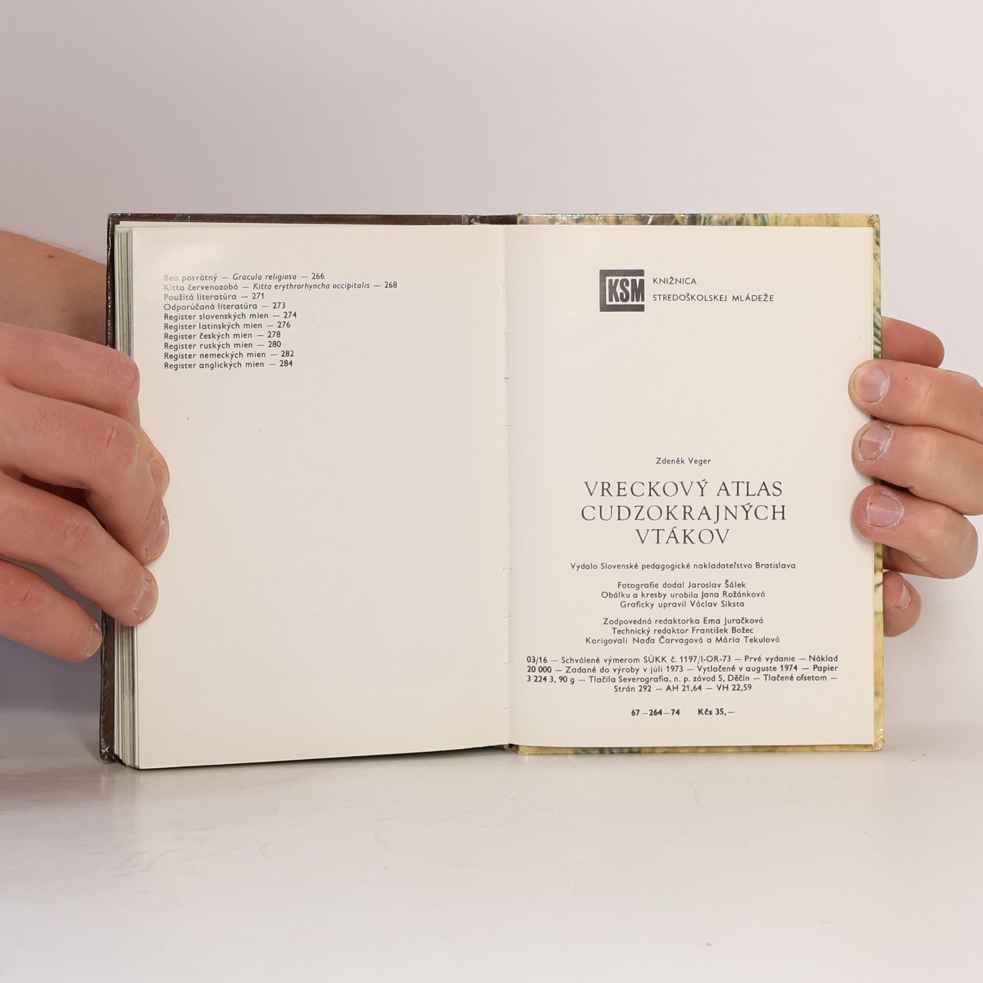 Zdeněk Veger Vreckový atlas cudzokrajných vtákov