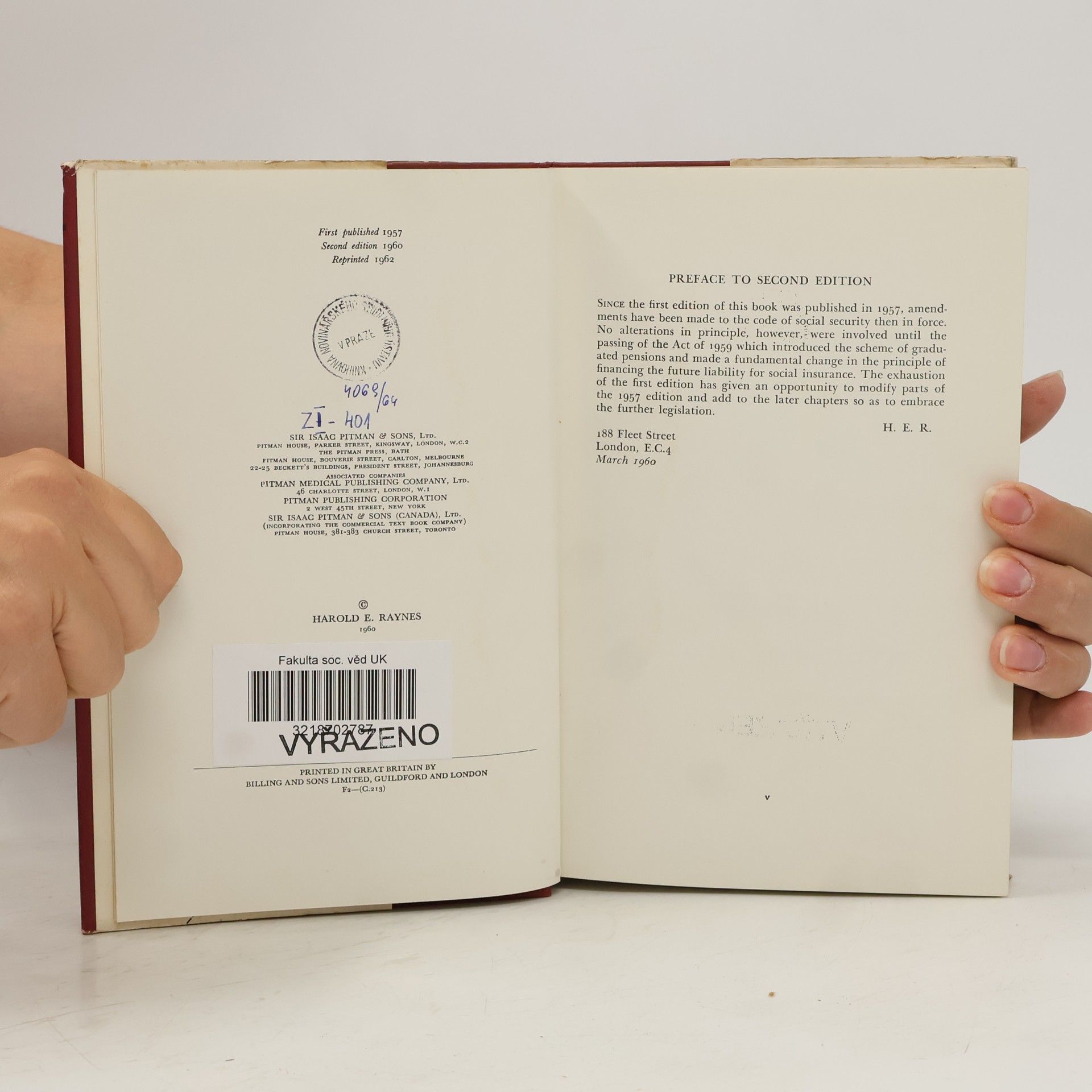 Harold E.Raynes Social Security in Britain a History