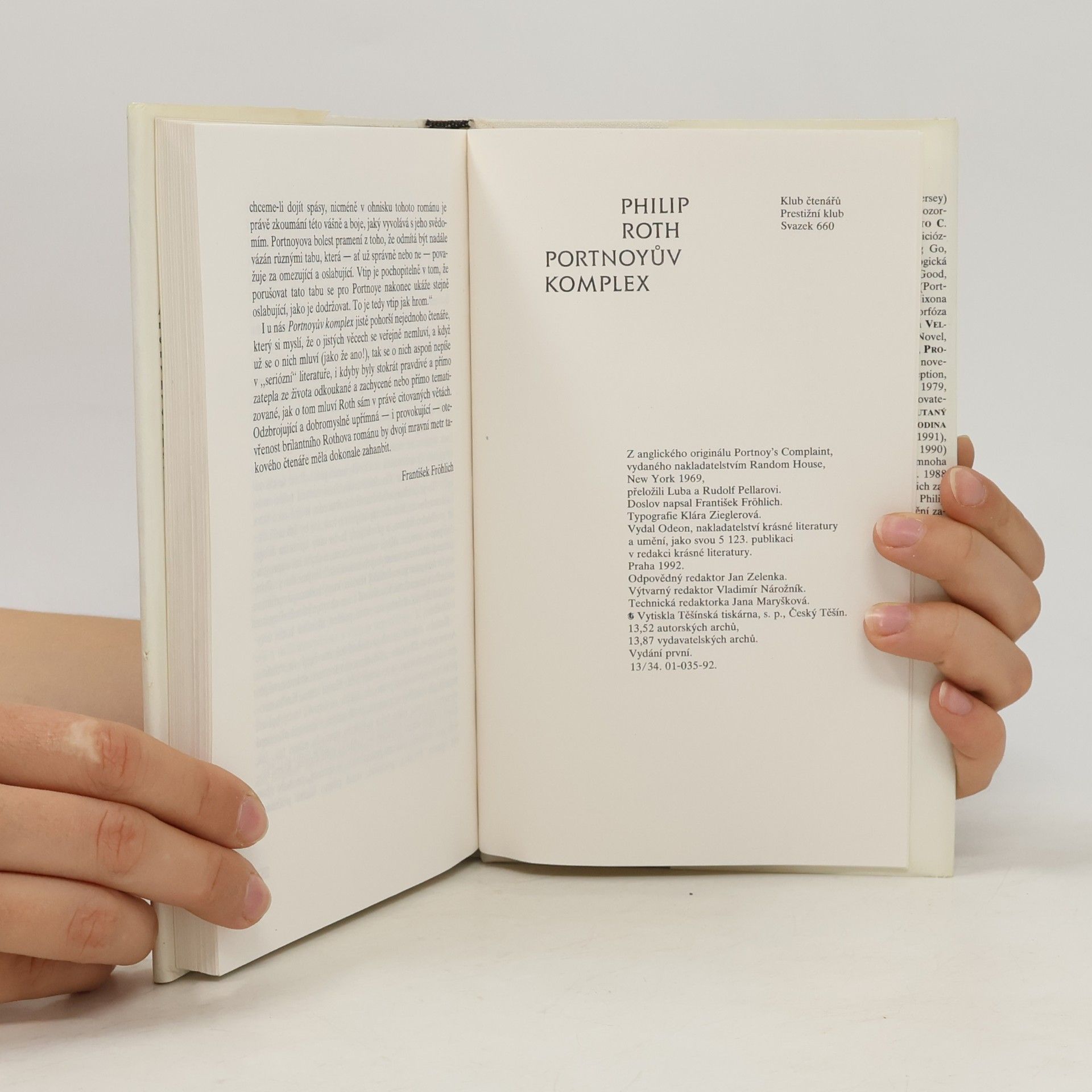 Philip Roth Portnoyův komplex