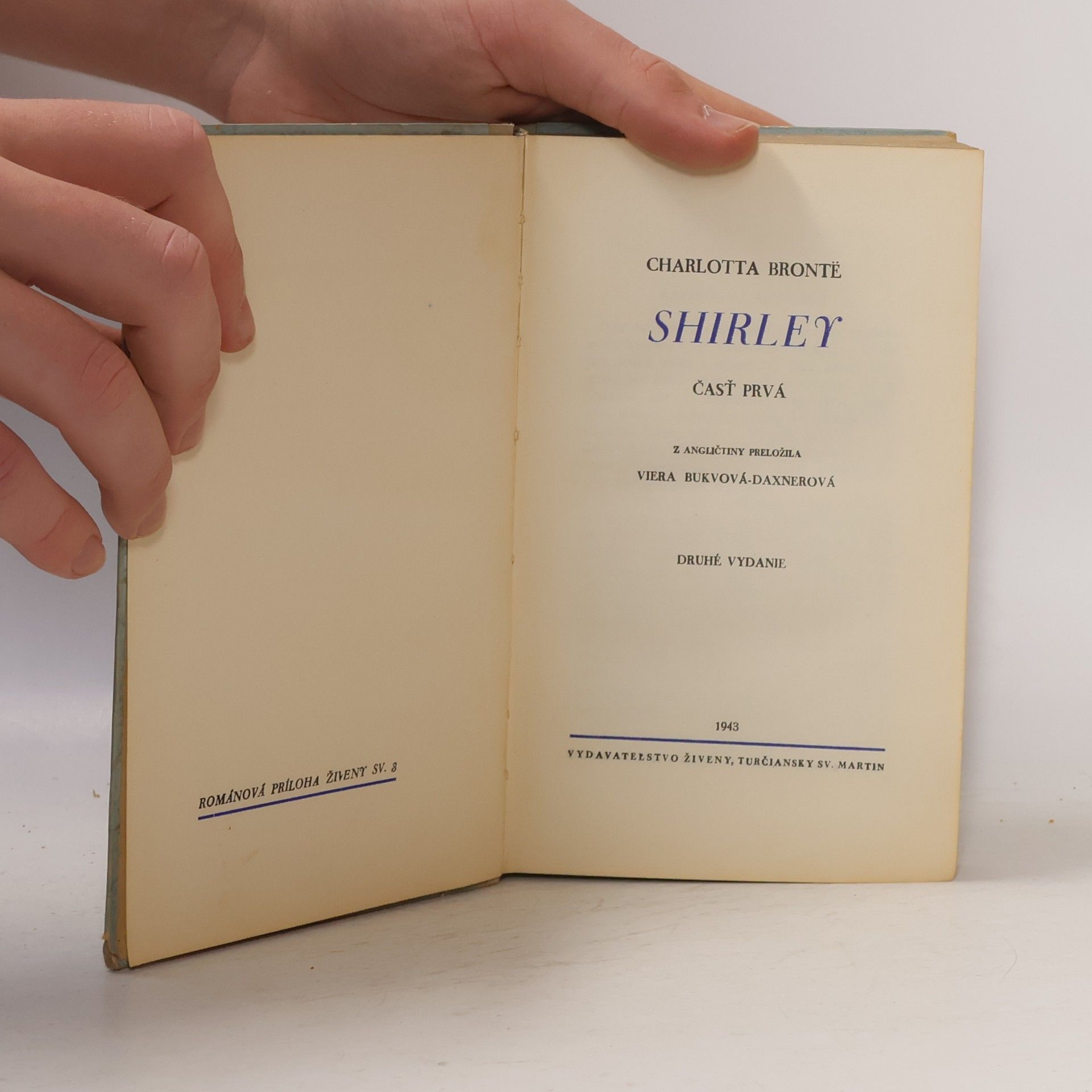 Charlotte Brontëová Shirley. Časť prvá