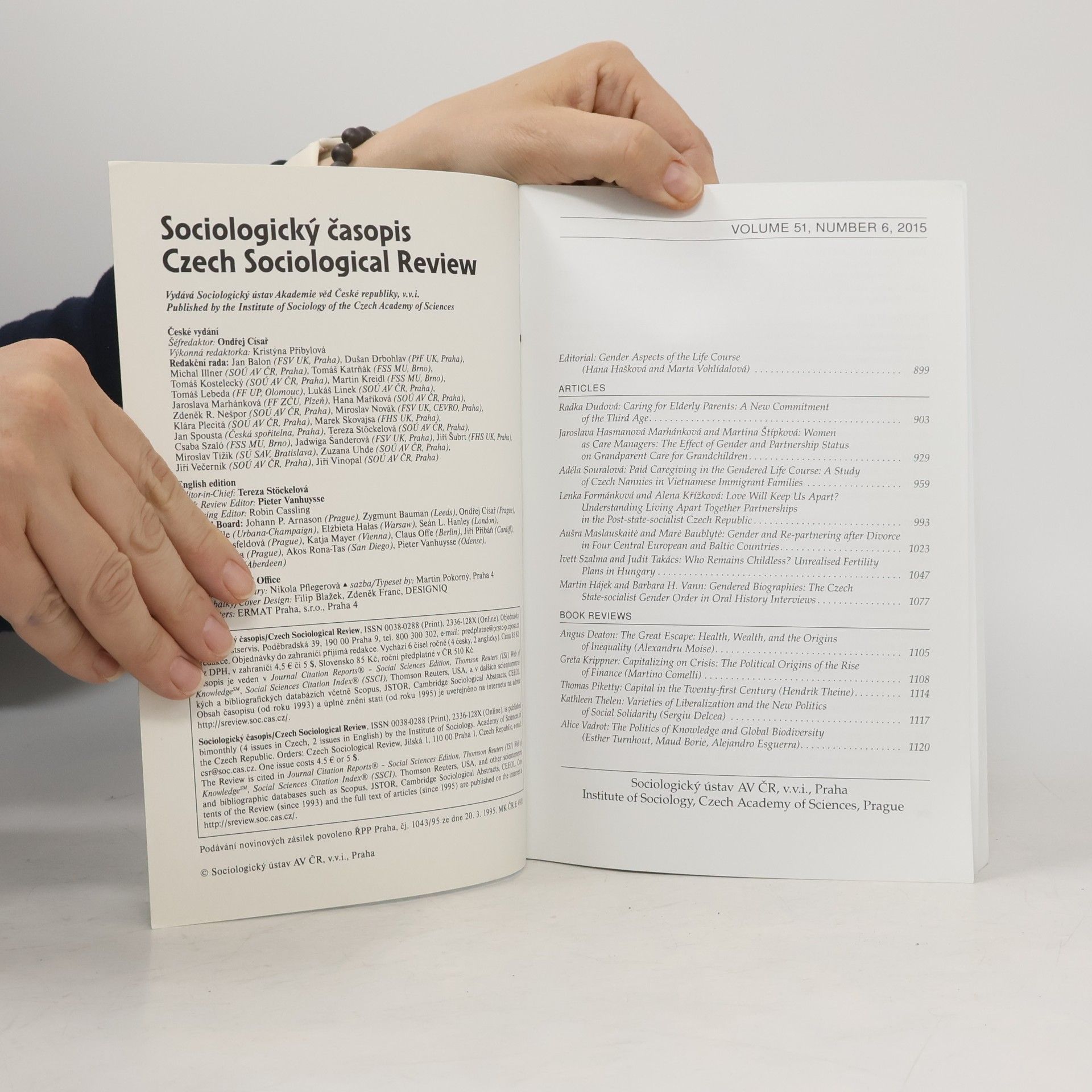 Various authors Sociologický časopis. Czech Sociological Review. Volume 42