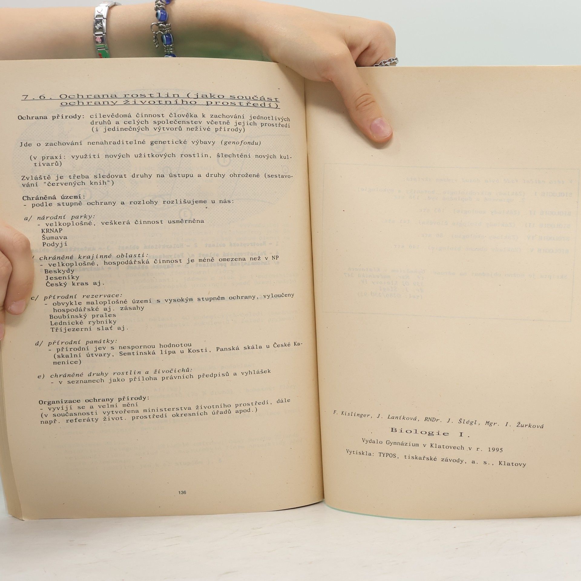 F. Kislinger Biologie I.