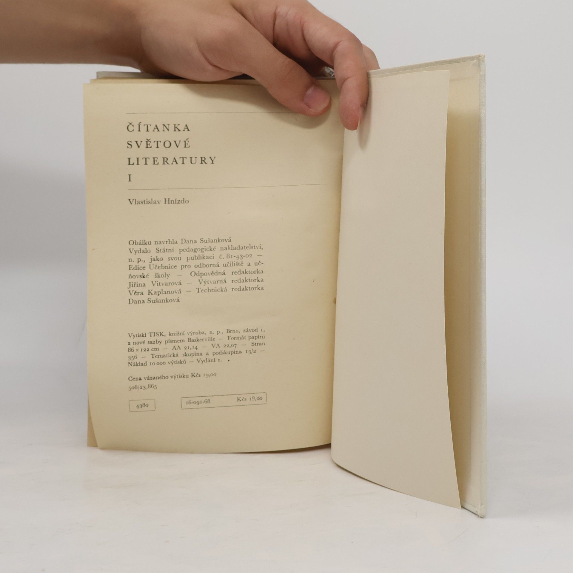 Vlastislav Hnízdo Čítanka světové literatury I.