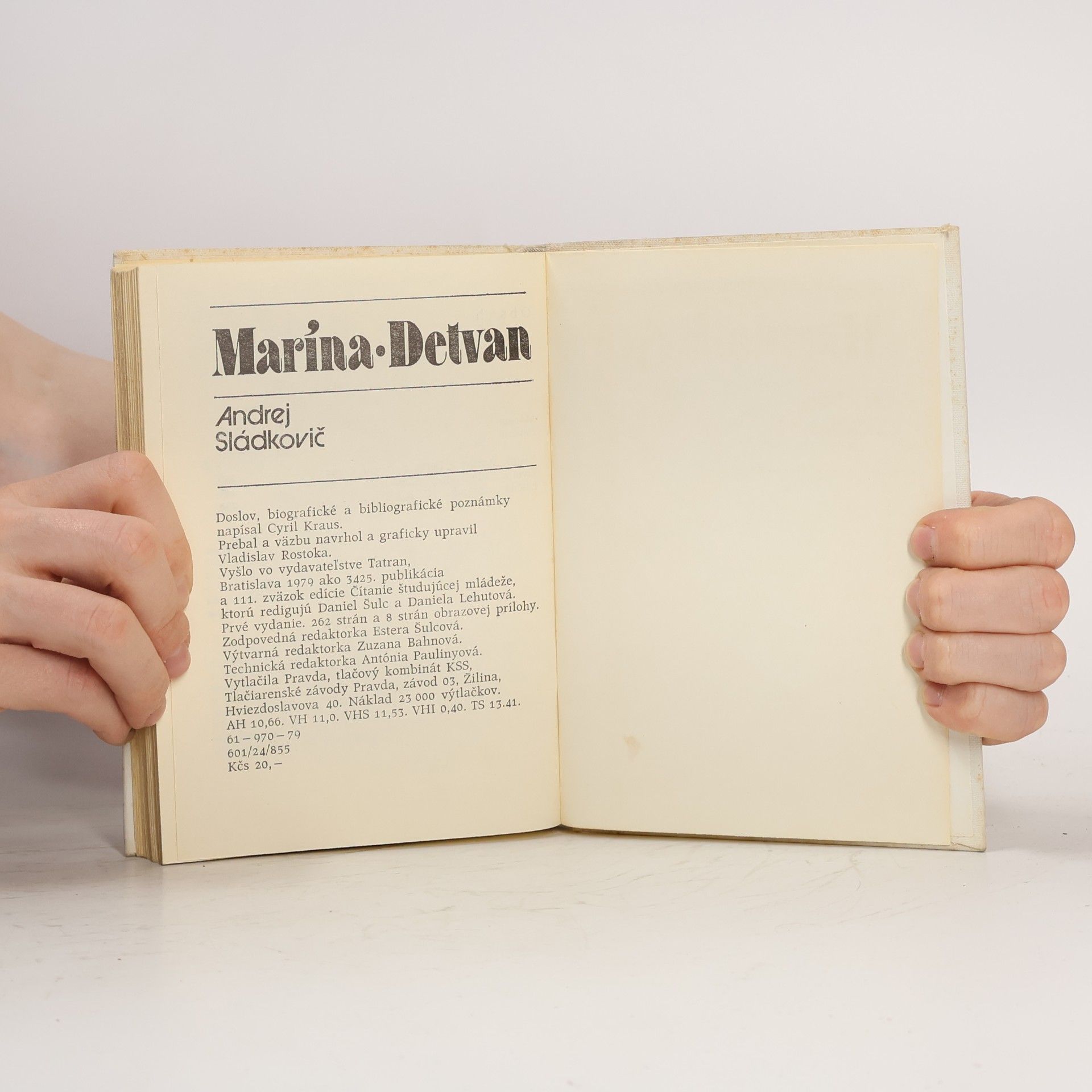 Andrej Sládkovič Marína. Detvan