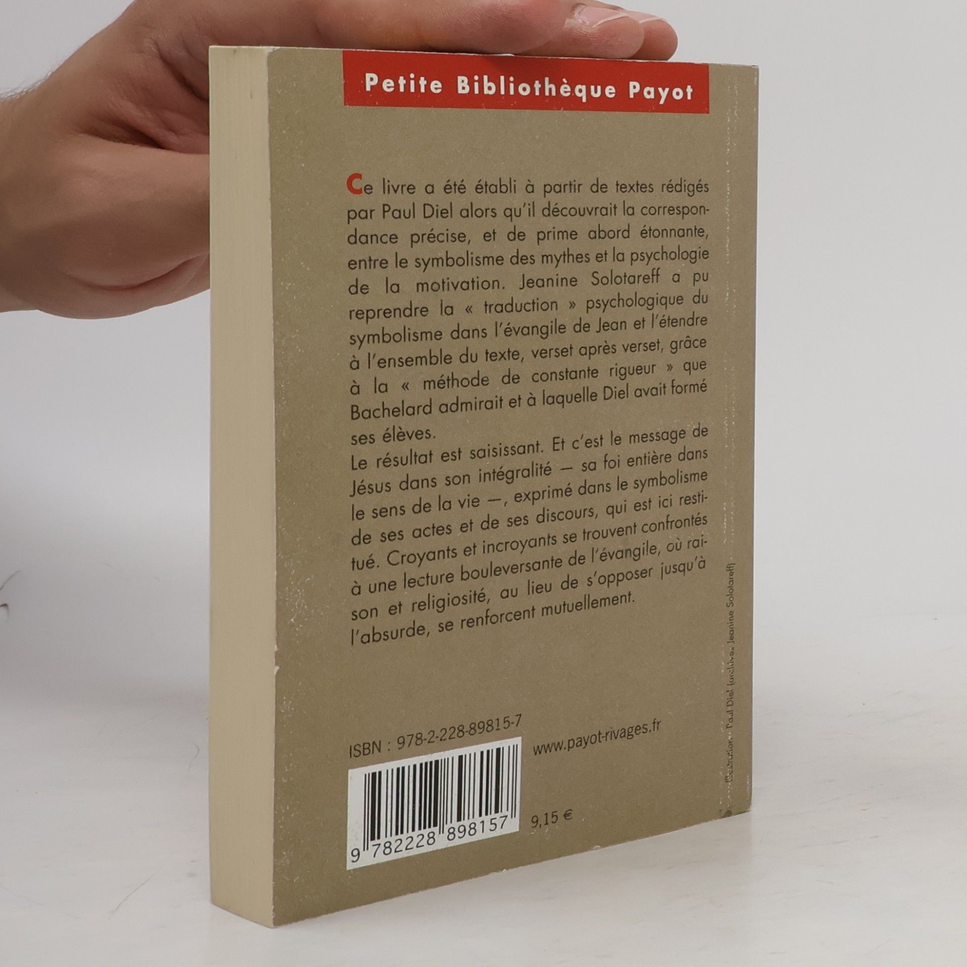 Paul Diel Le symbolisme dans l'évangile de Jean