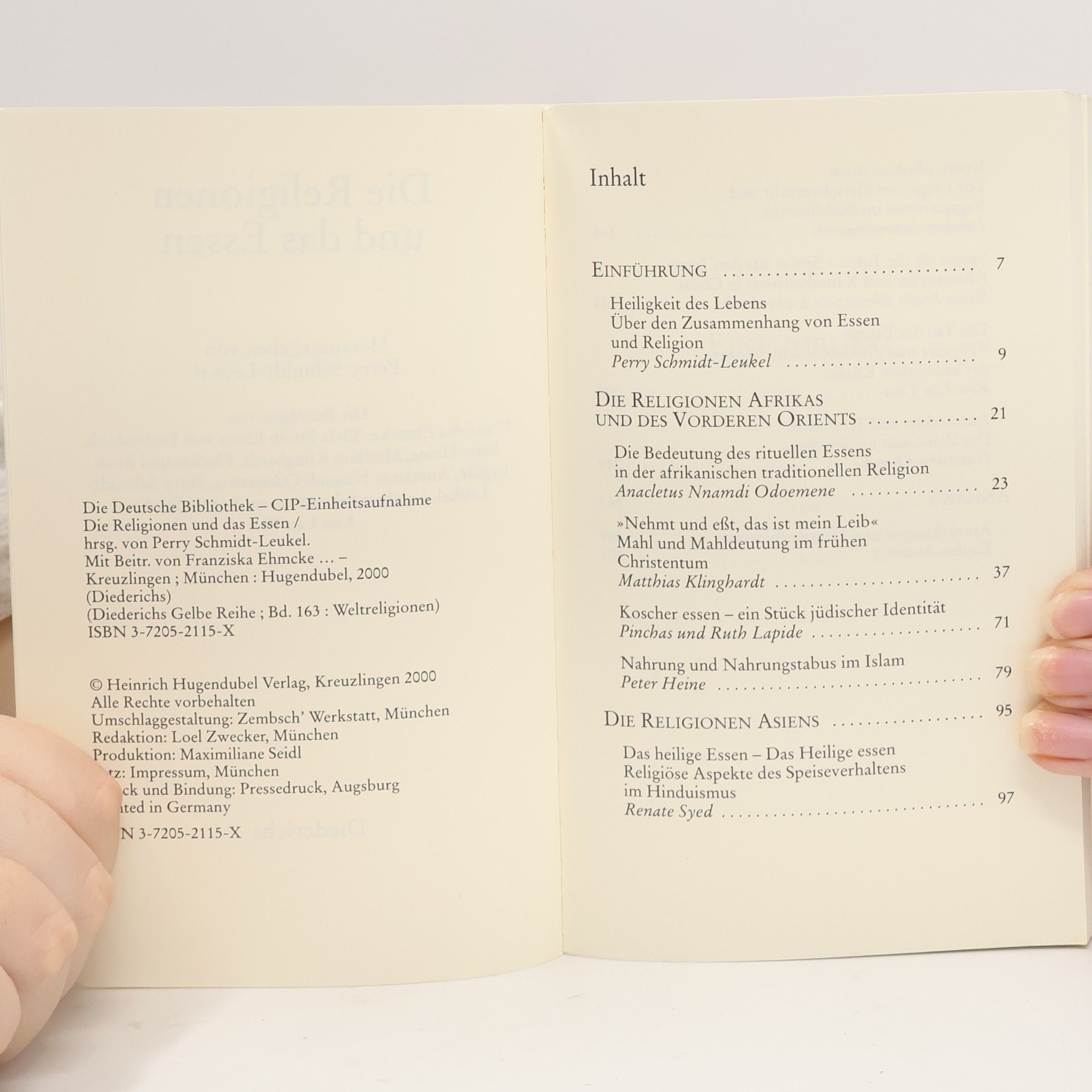 Perry Schmidt Leukel Diederichs Gelbe Reihe - 163: Die Religionen und das Essen