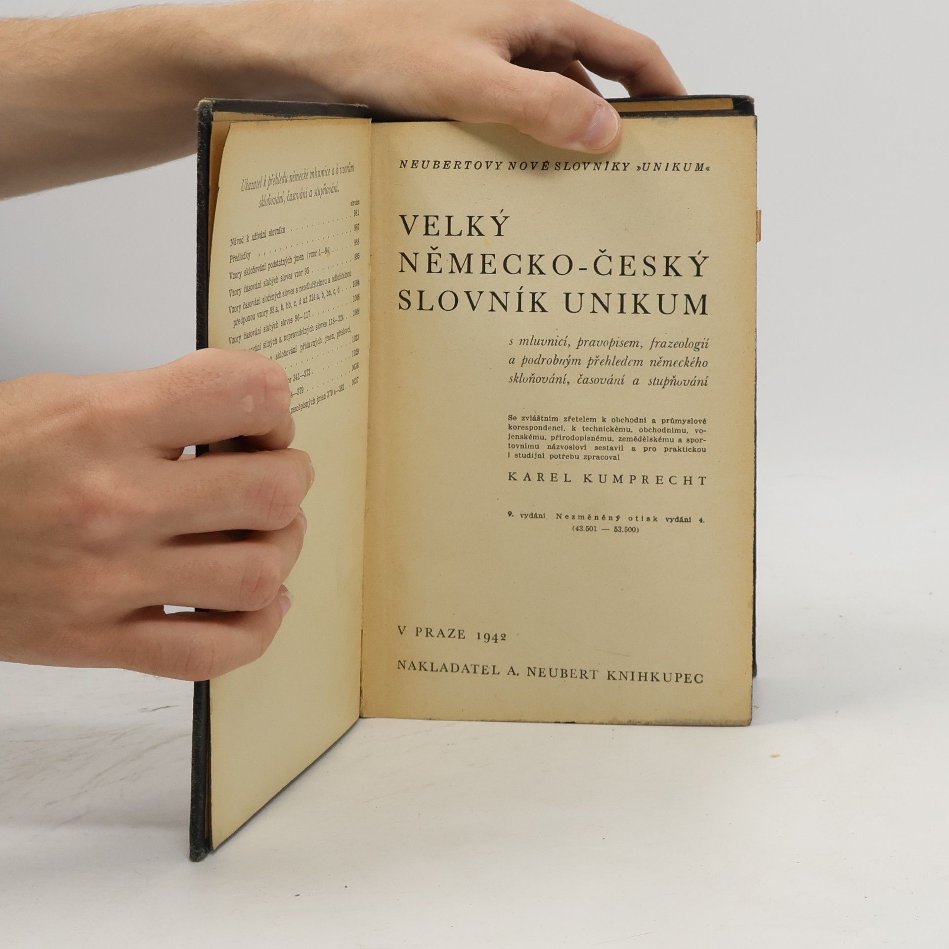 Karel Kumprecht Velký německo-český slovník Unikum
