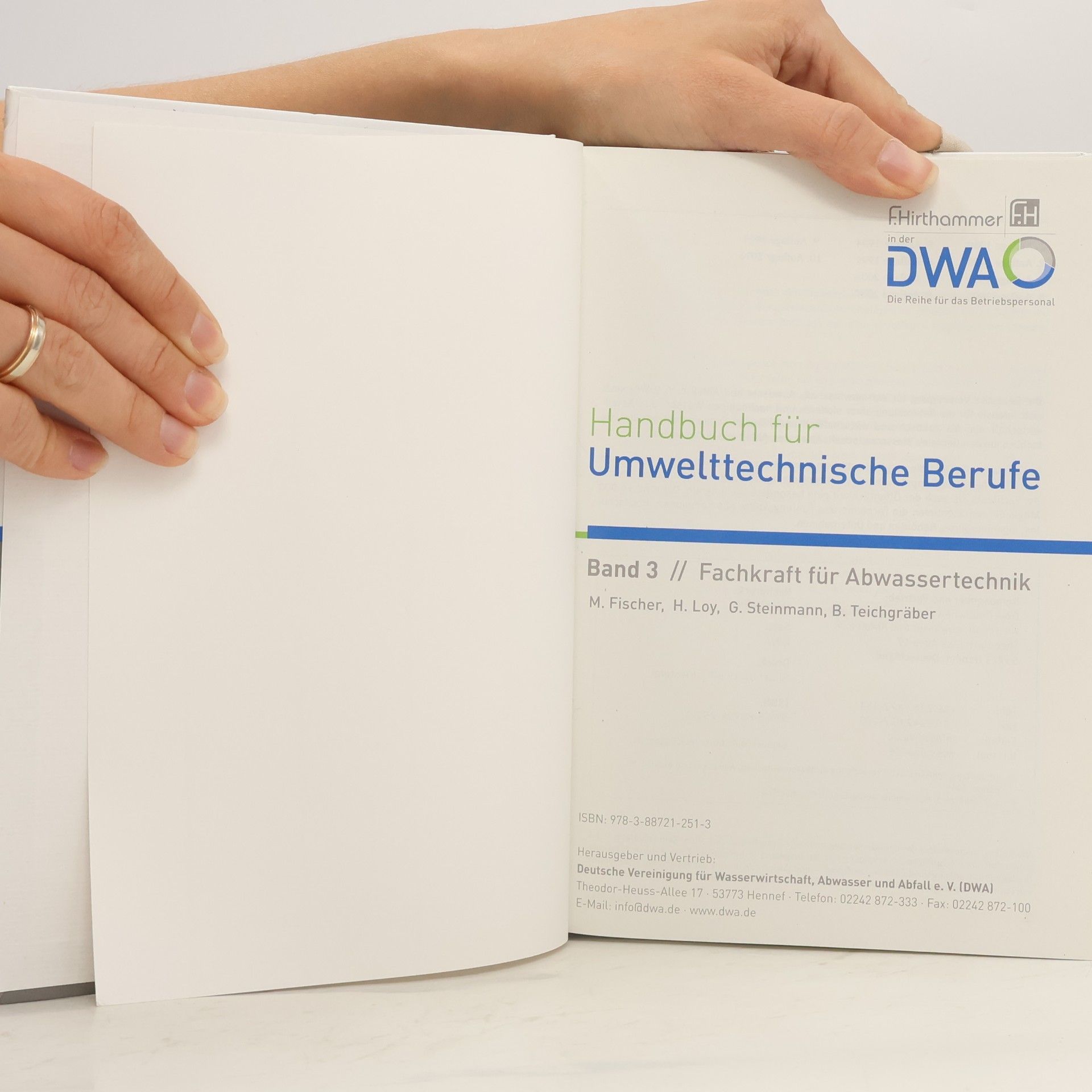 Manfred Fischer Handbuch für Umwelttechnische Berufe: Band 3 Fachkraft für Abwassertechnik