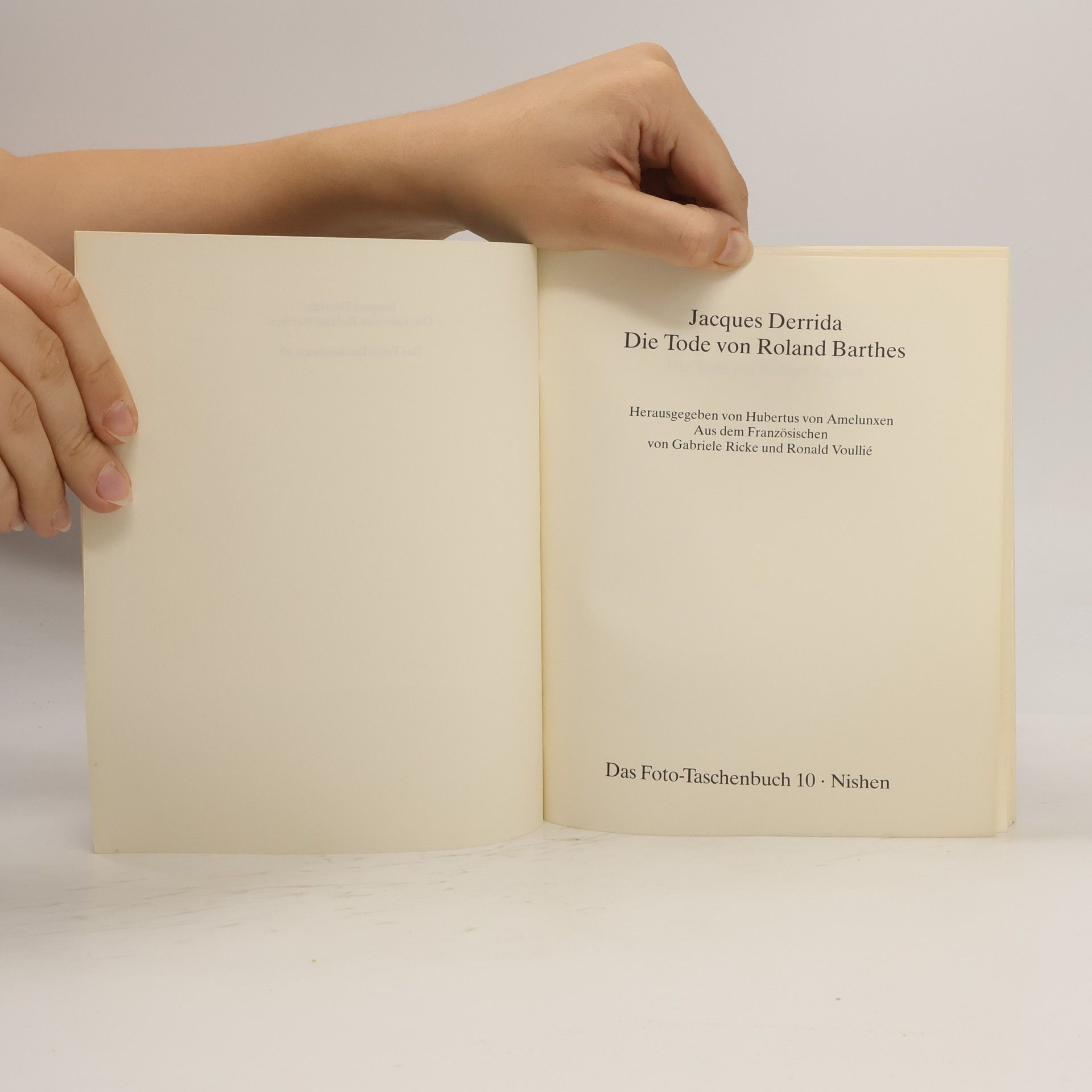Jacques Derrida Die Tode von Roland Barthes