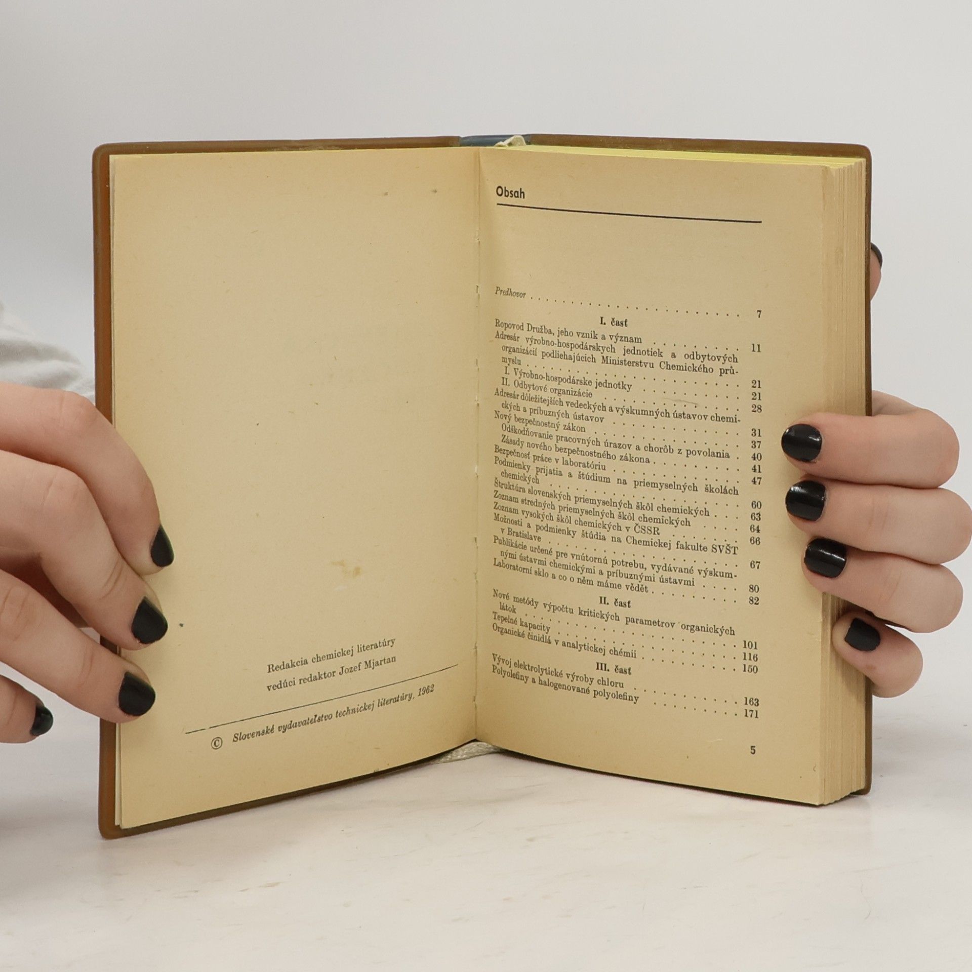 Collectif d'auteurs Chemická ročenka 1963