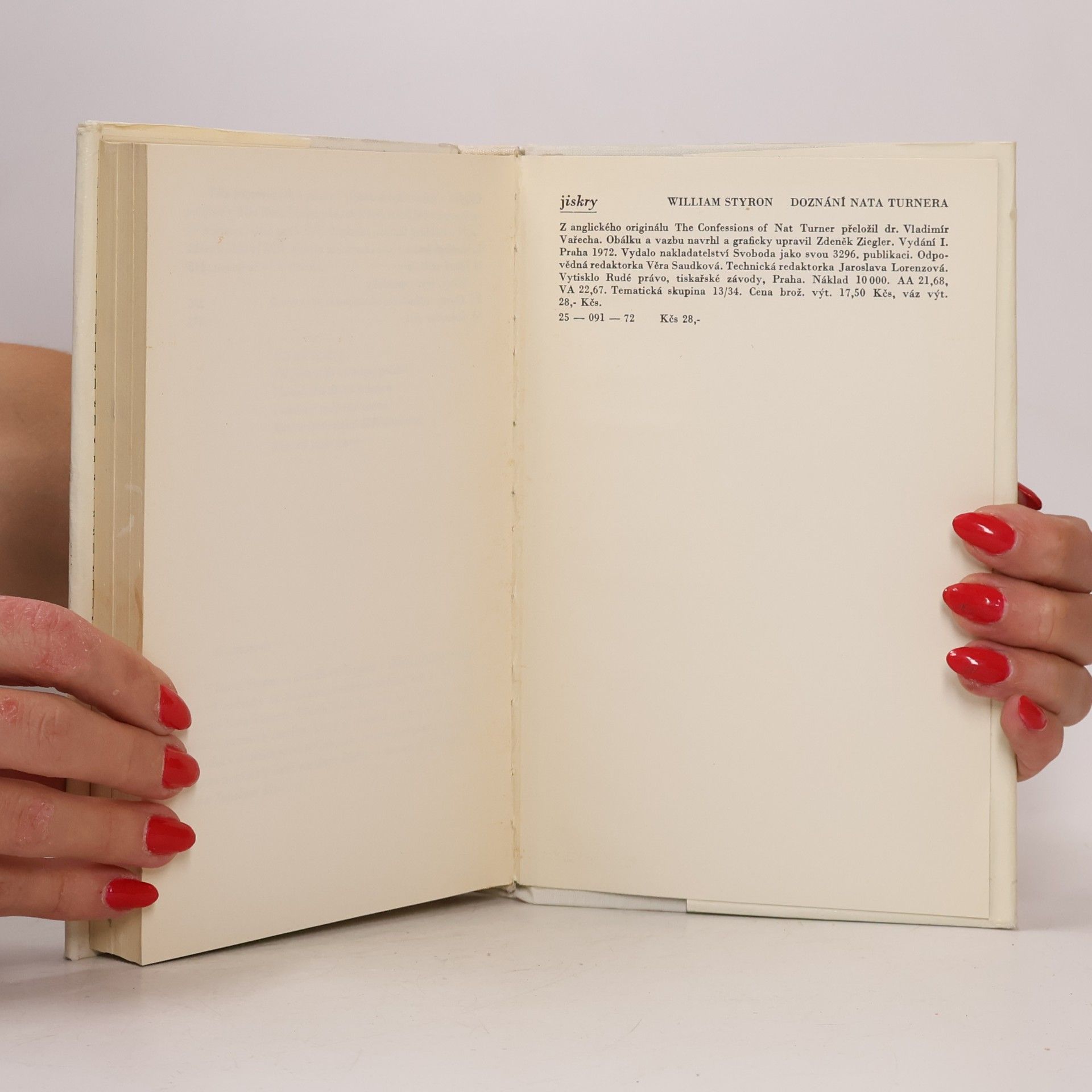 William Styron Doznání Nata Turnera