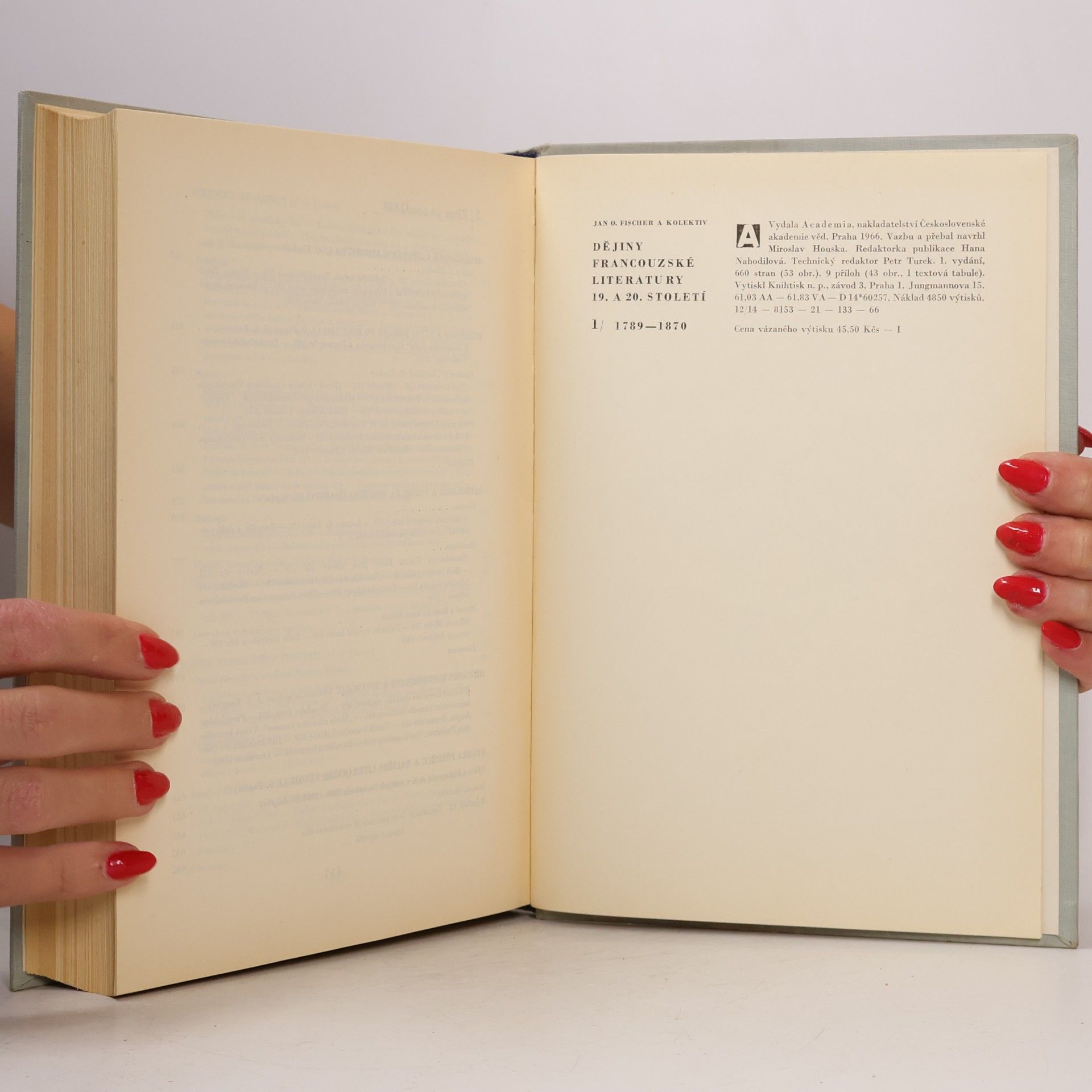 Jan Otokar Fischer Dějiny francouzské literatury 19. a 20. stol. 1