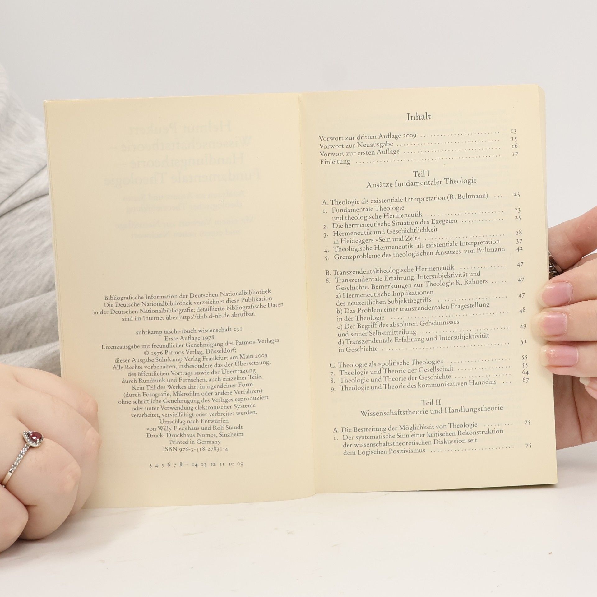 Helmut Peukert Suhrkamp Taschenbuch Wissenschaft - st W 231: Wissenschaftstheorie / Handlungstheorie / Fundamentale Theologie