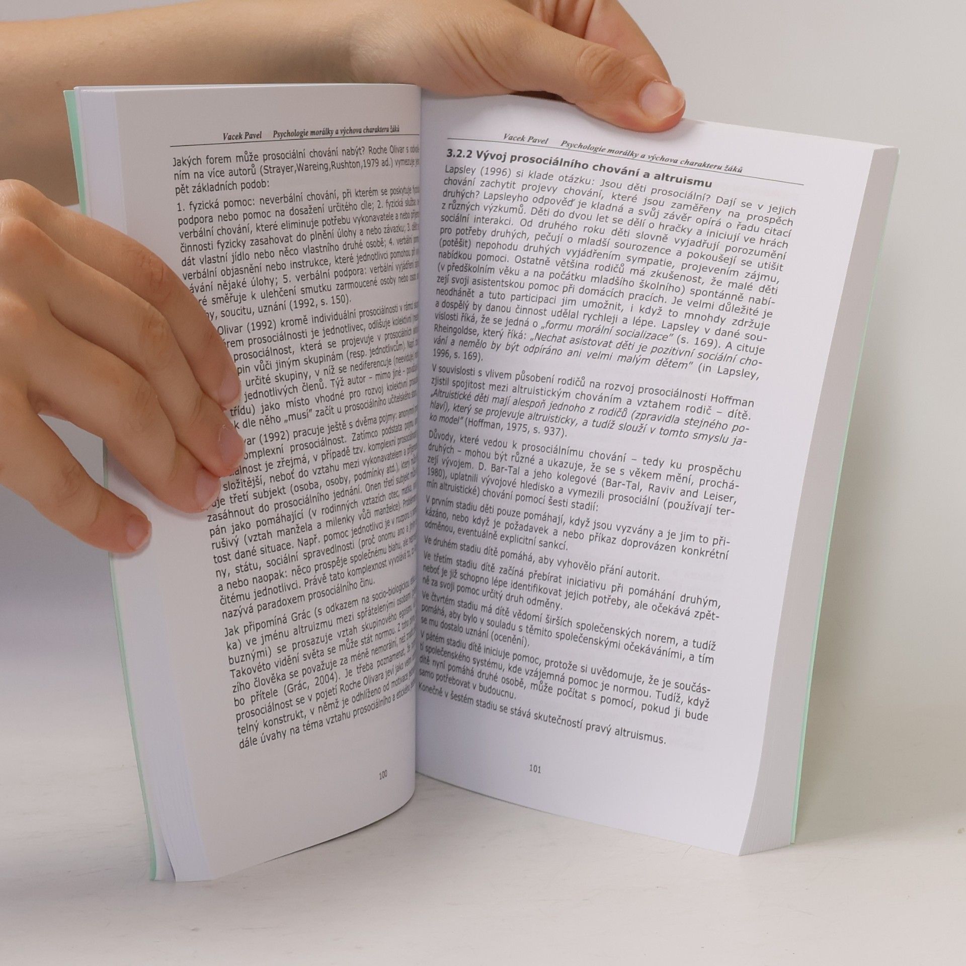 Pavel Vacek Psychologie morálky a výchova charakteru žáků